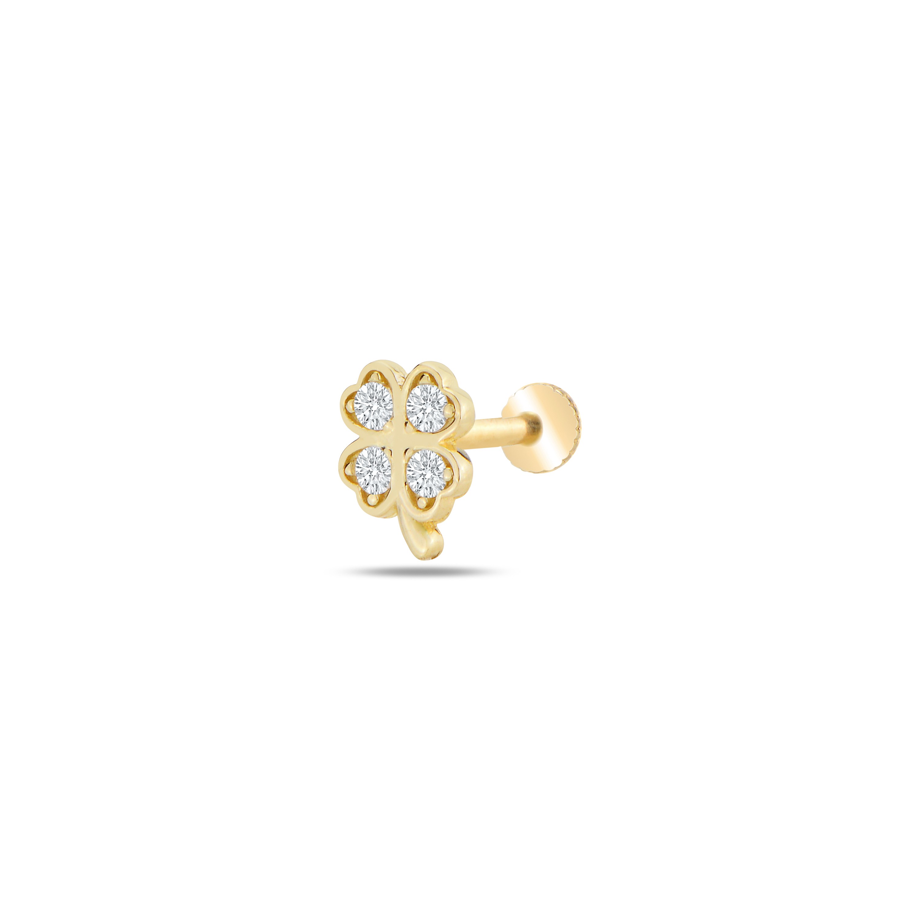 Taşlı yonca tragus piercing