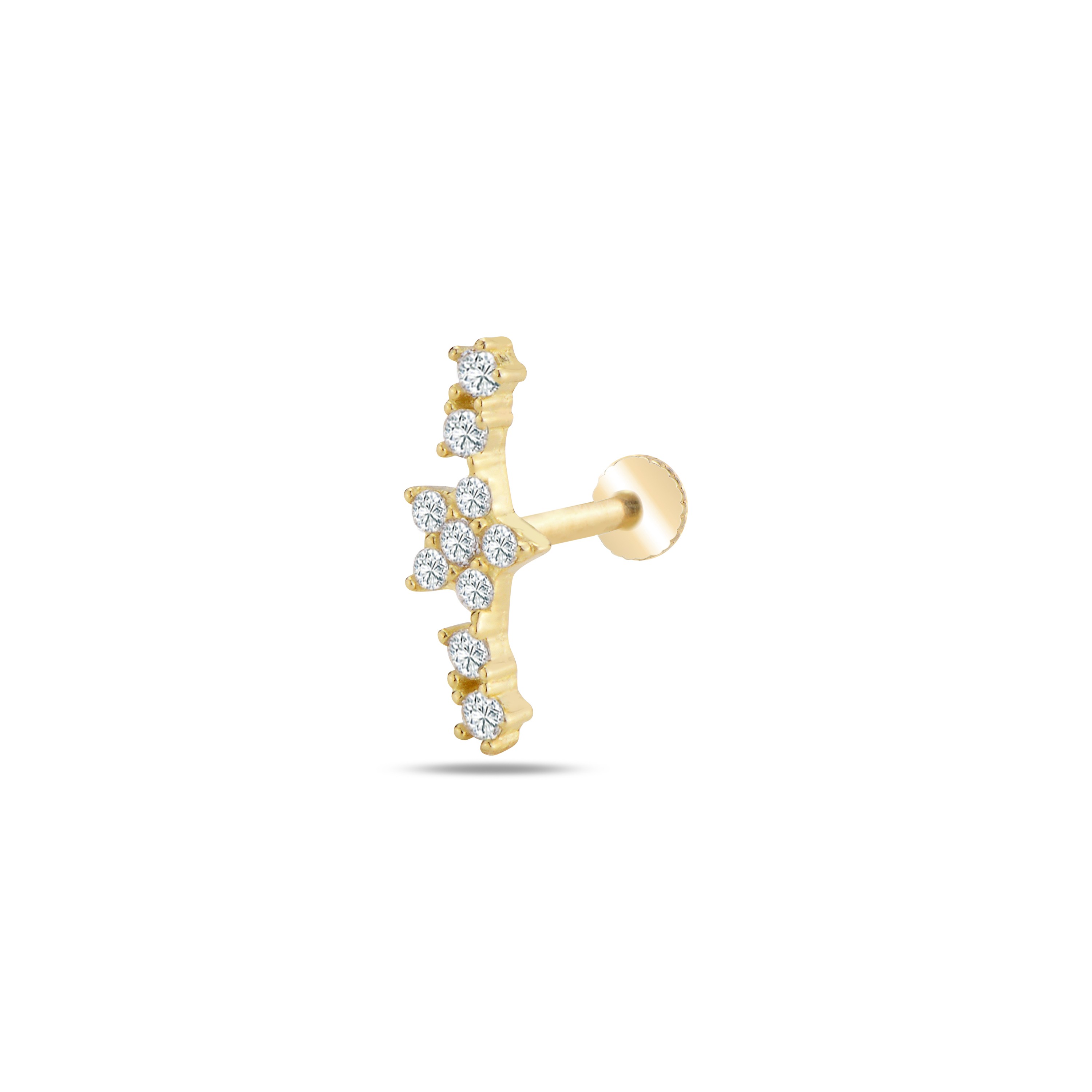 Tasarım çiçek piercing