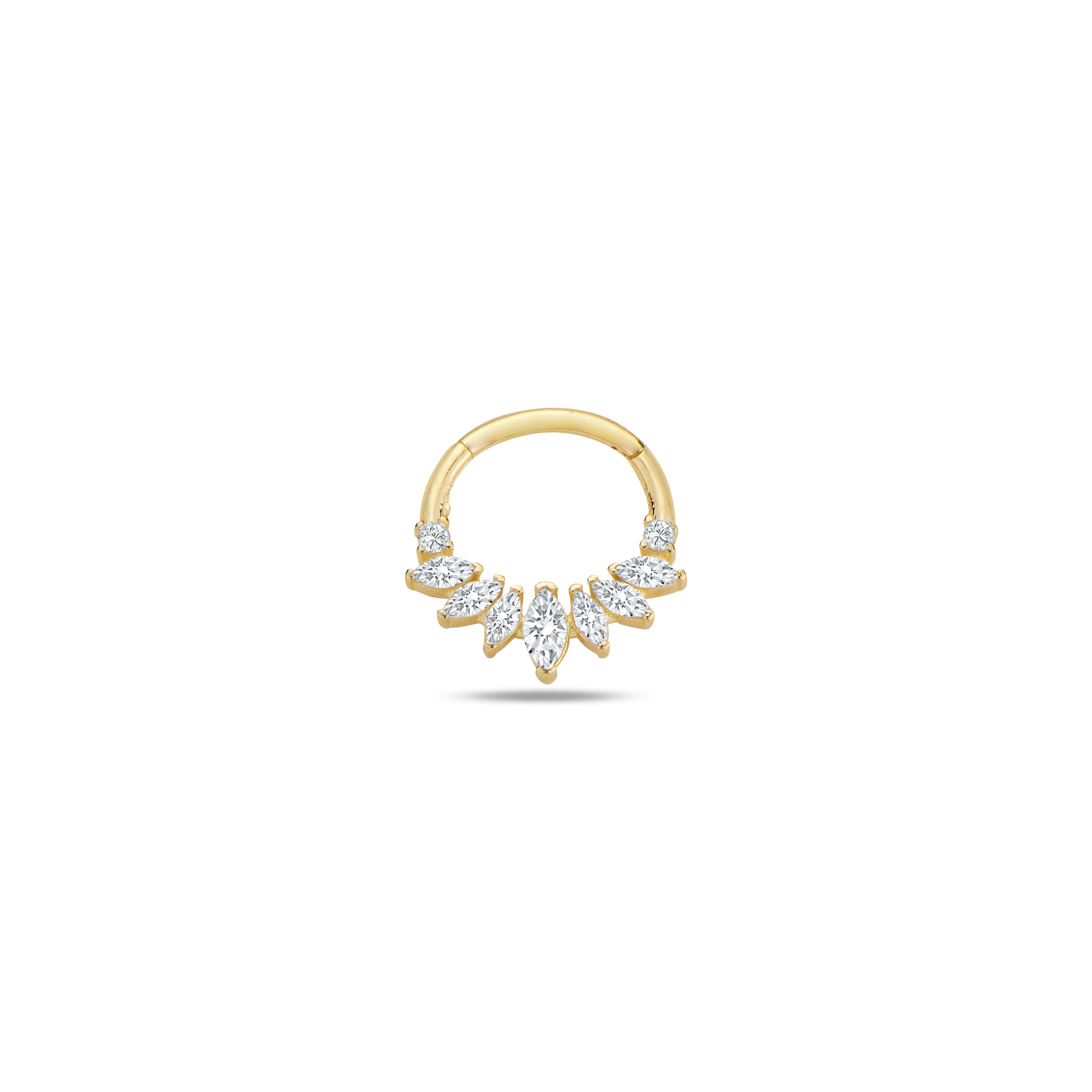 Markiz sıralı taş helix piercing