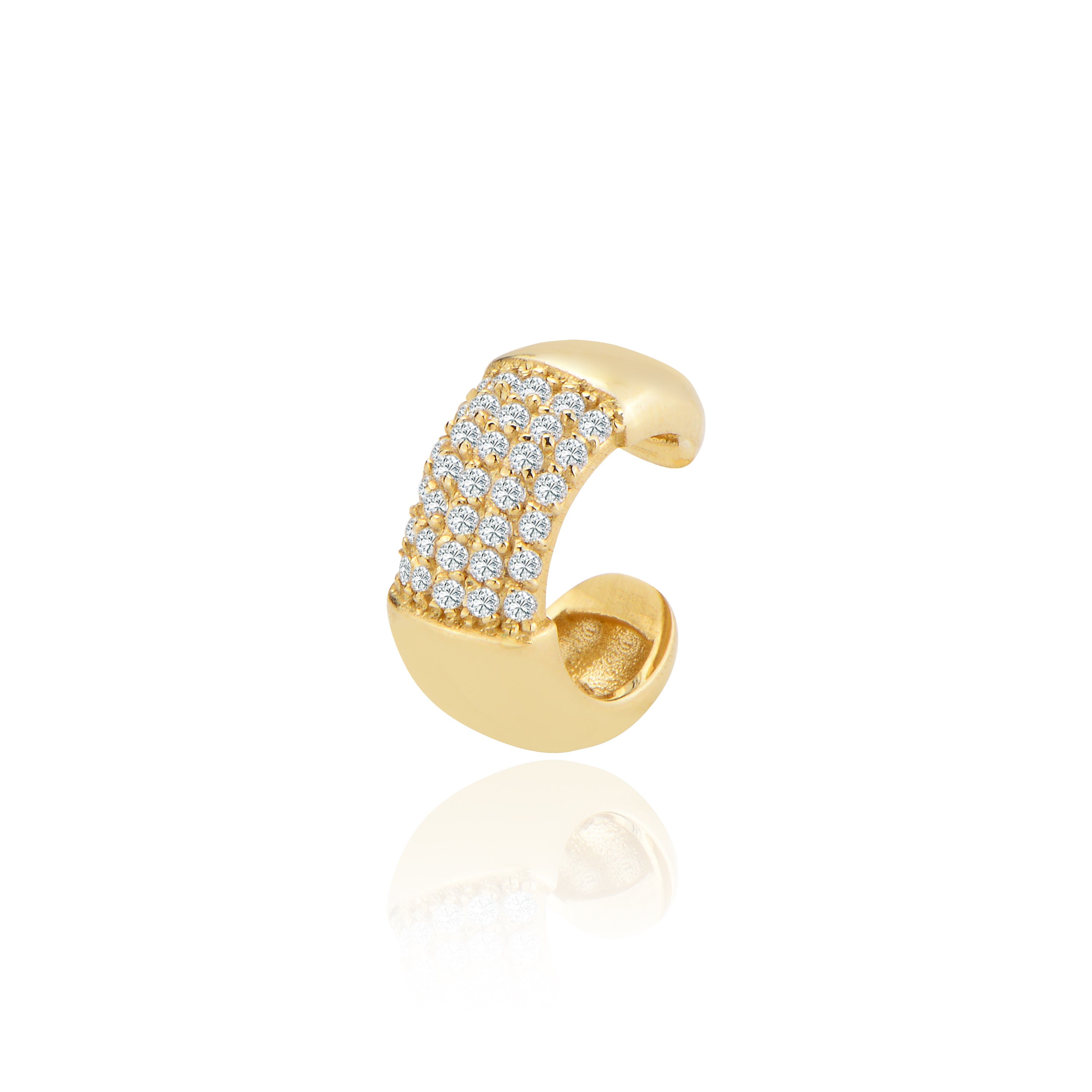 Tasarım taşlı kıkırdak earcuff piercing