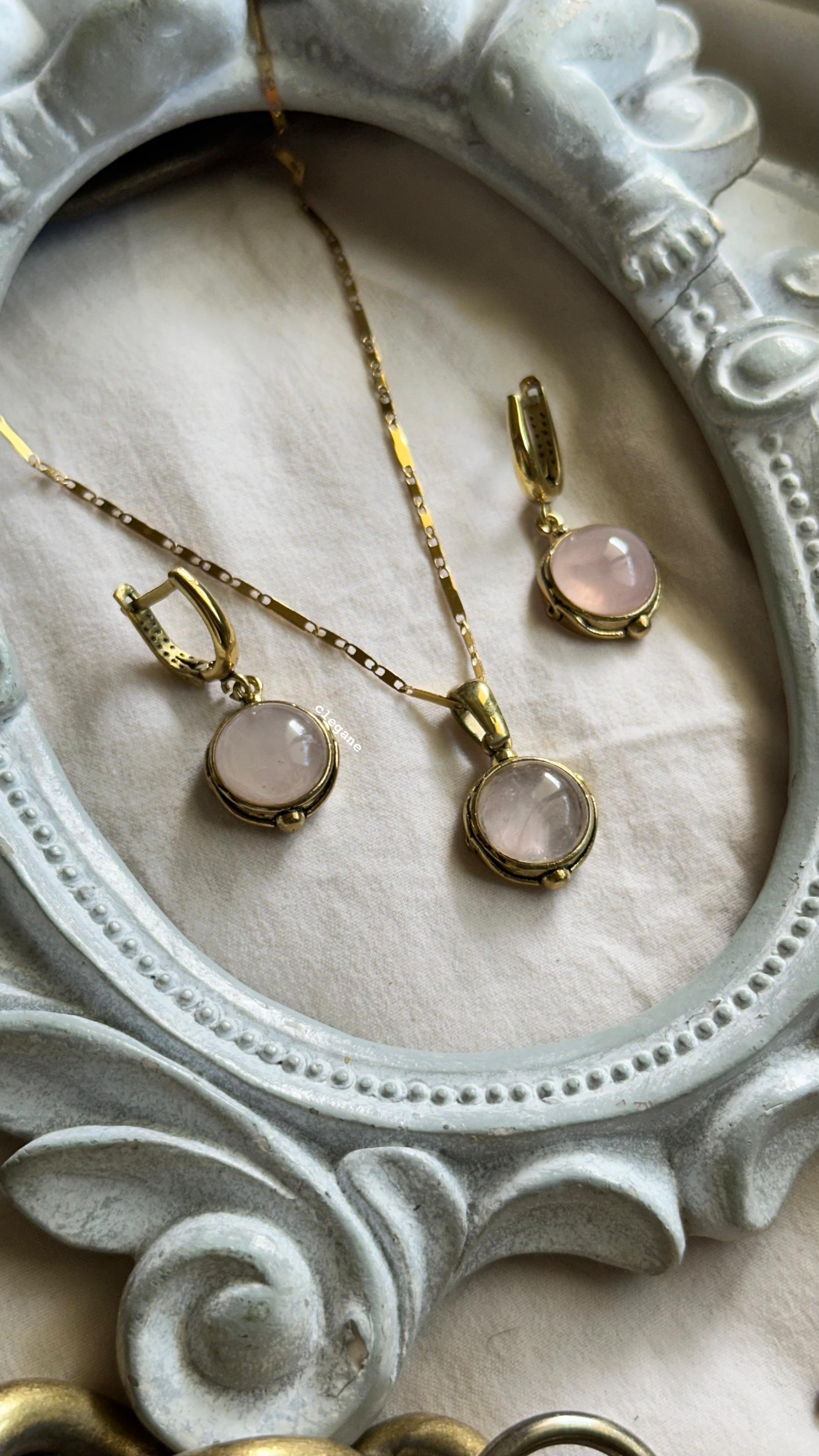 Pembe Kuvars Set