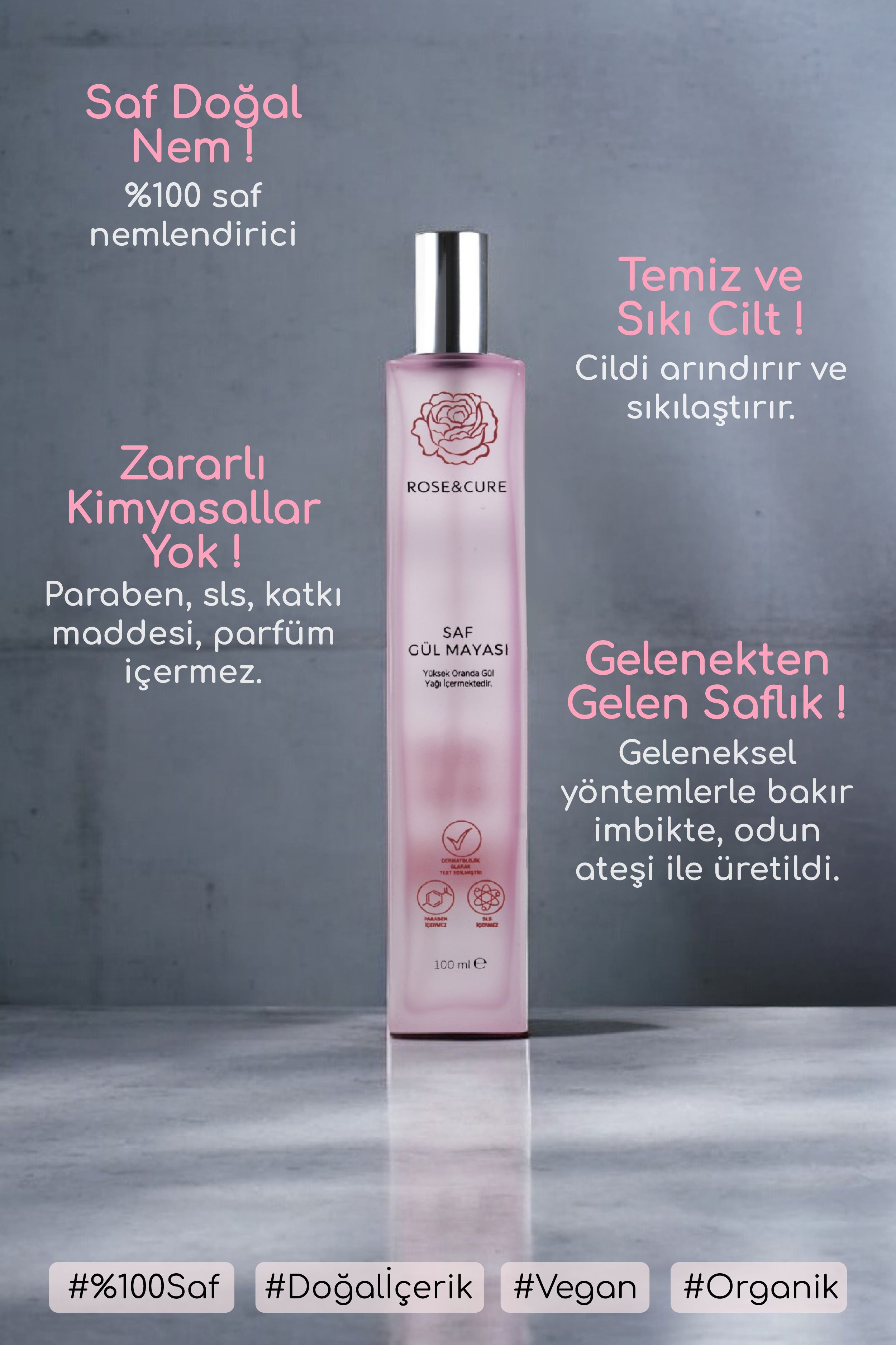 Saf Gül Mayası 100ml x 2 adet