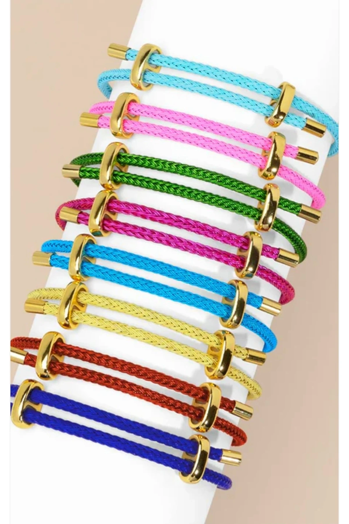 Çelik Ayarlanabilir İp Örgü Bileklik (Renk Varyasyonlu)