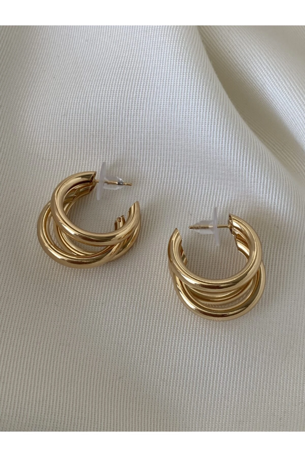 Çelik 3 Lü Halka Küpe