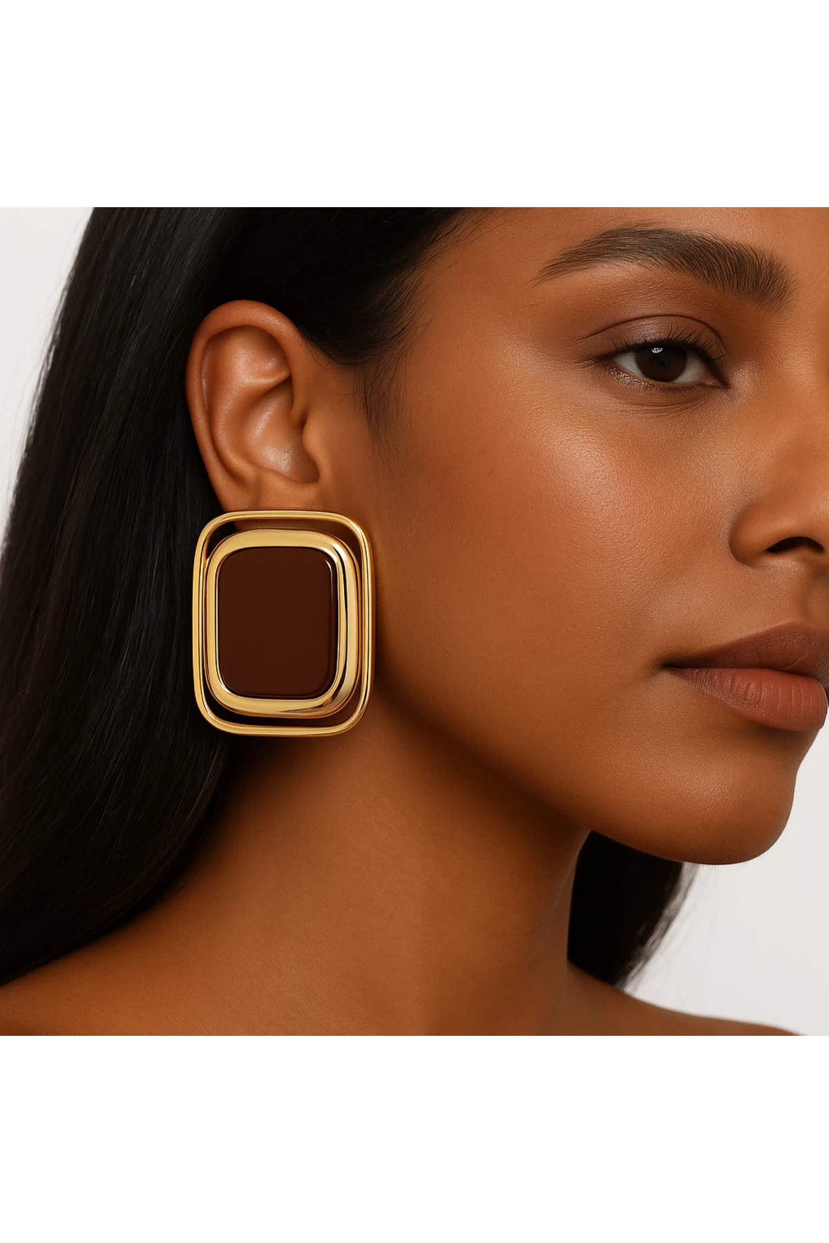 Çelik Acı Kahve Hailey Küpe