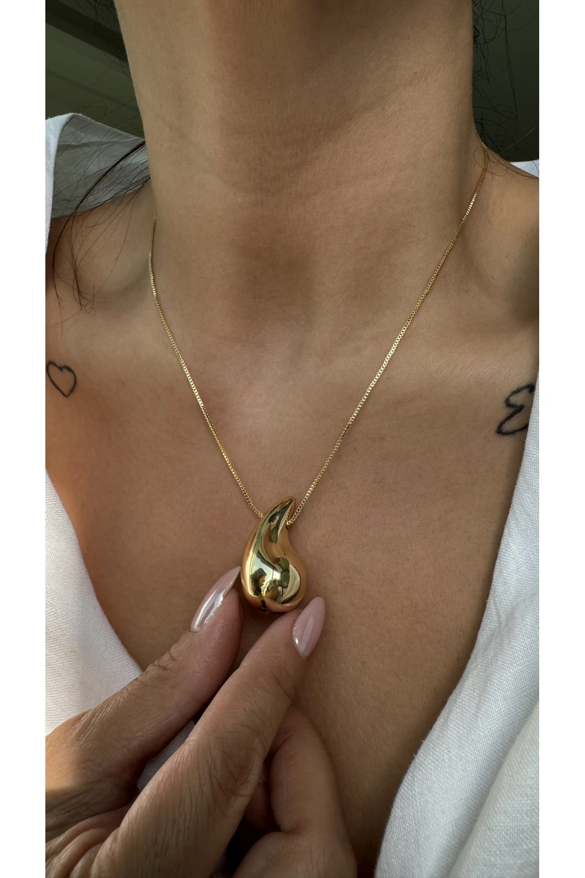 Çelik Gold Botte Kolye