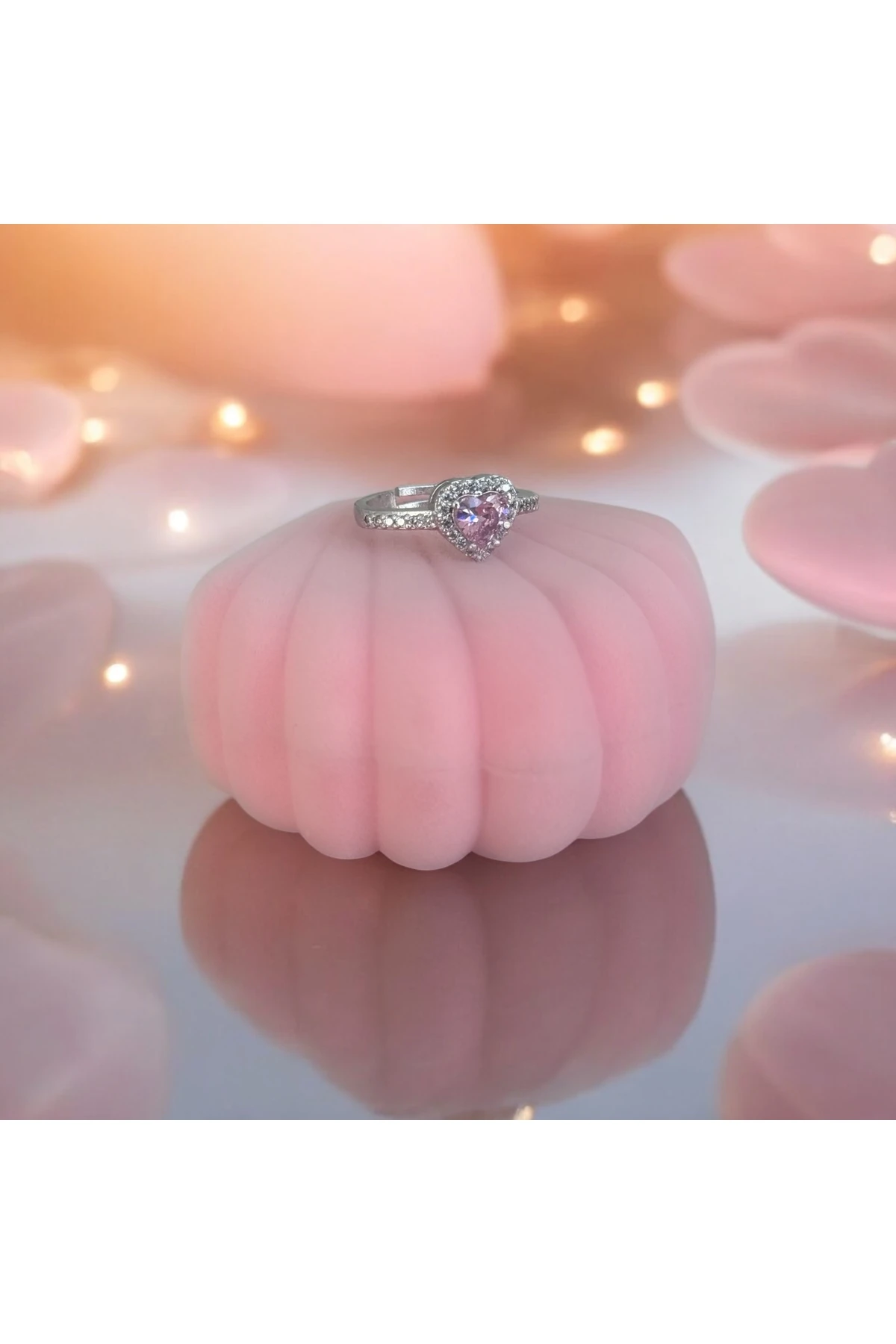 Pembe Taşlı Yüzük