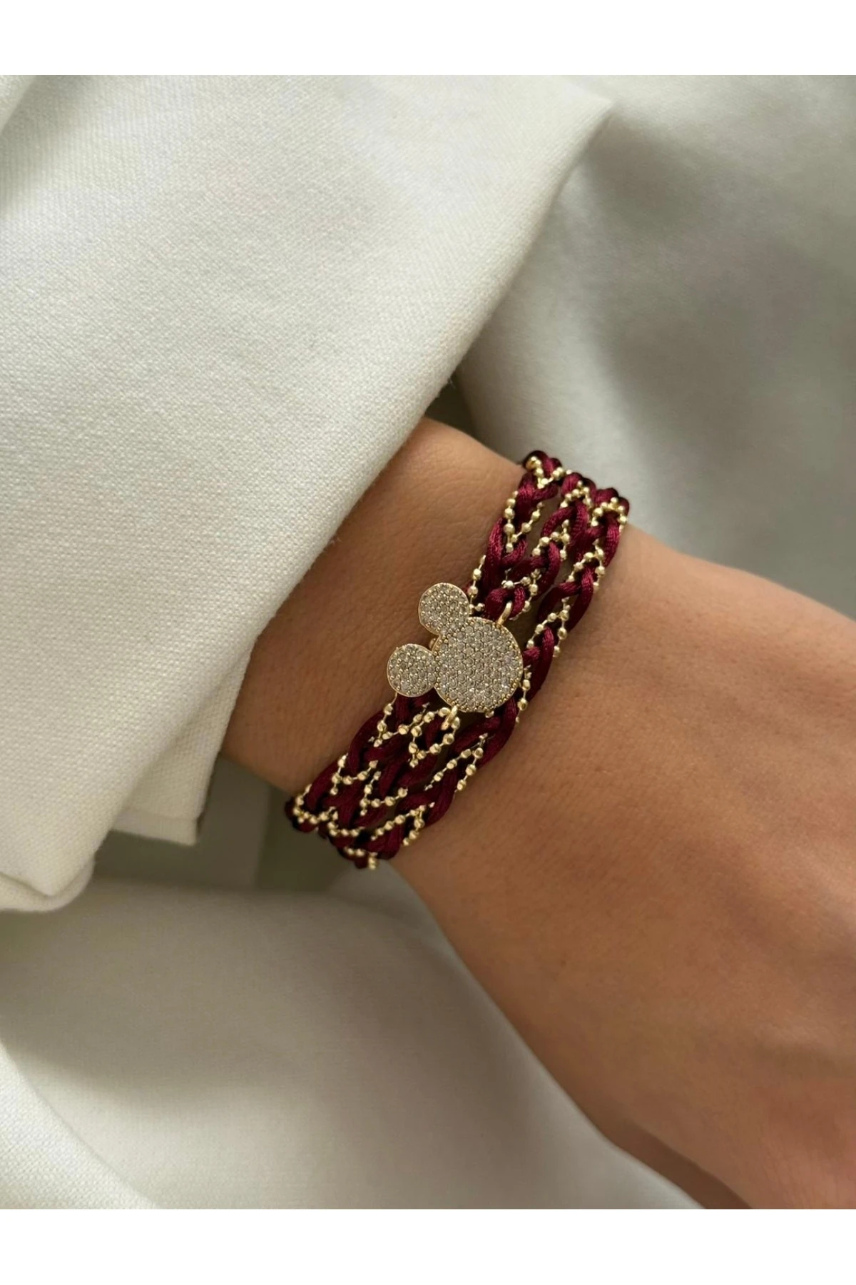 Ametist Mickey Bileklik