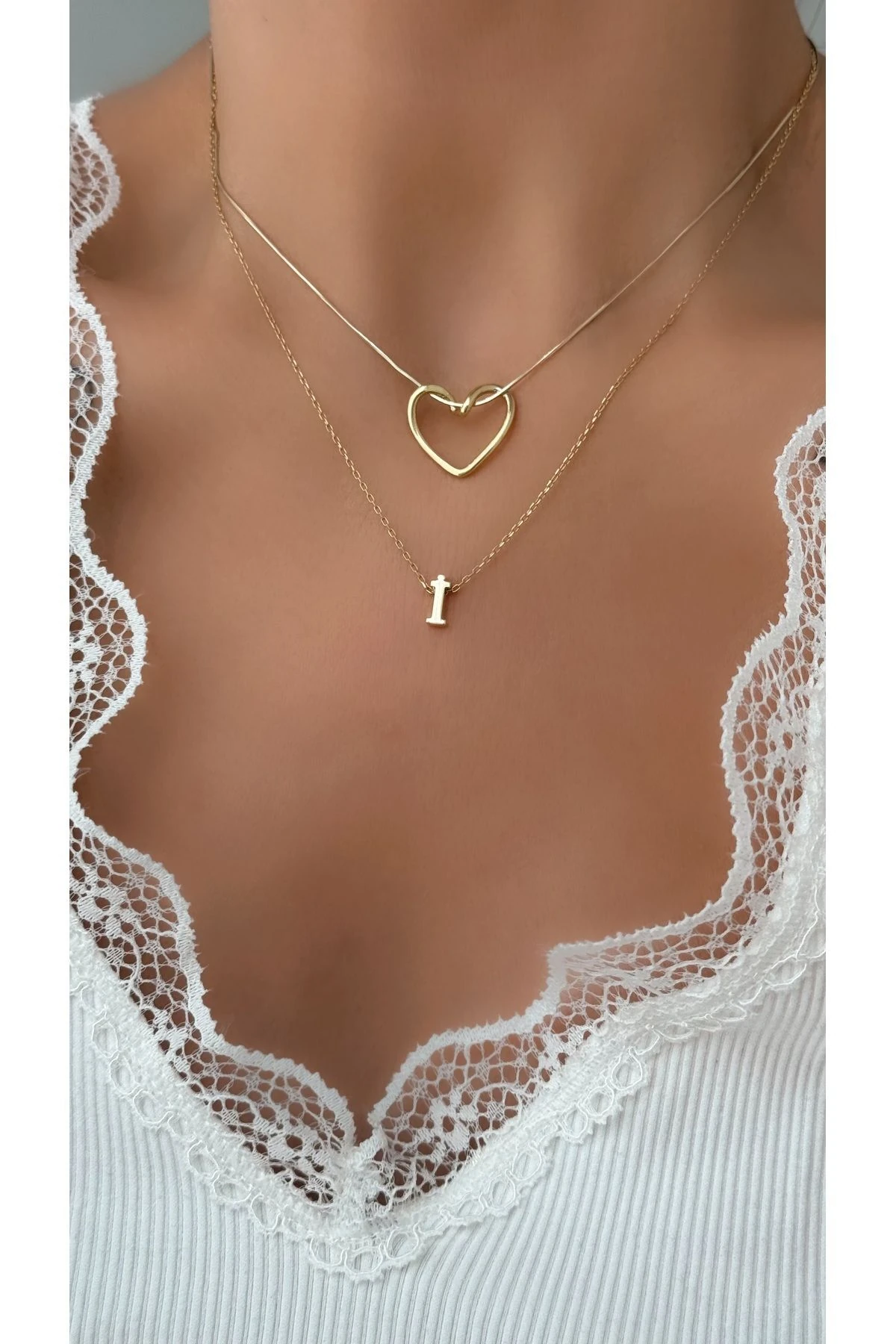 Çelik Trend Kalp Kolye