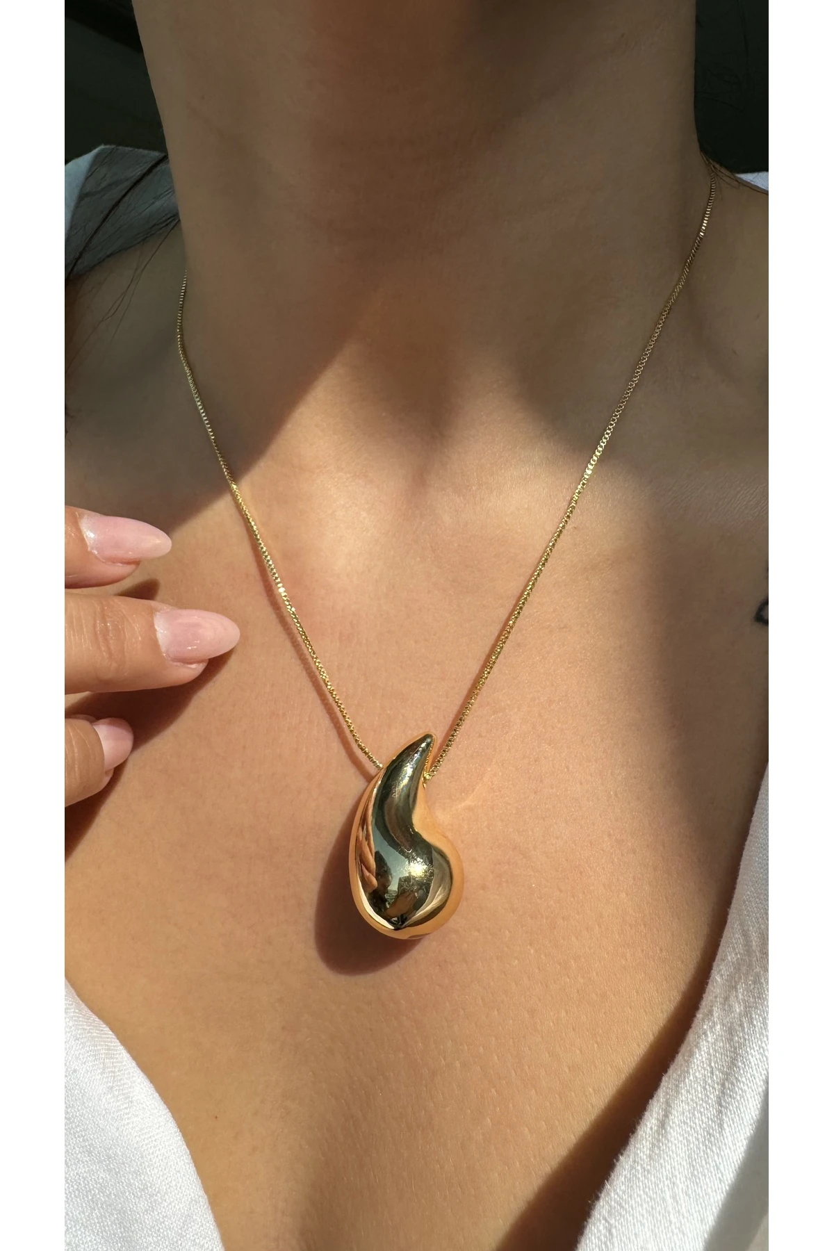 Çelik Gold Botte Kolye