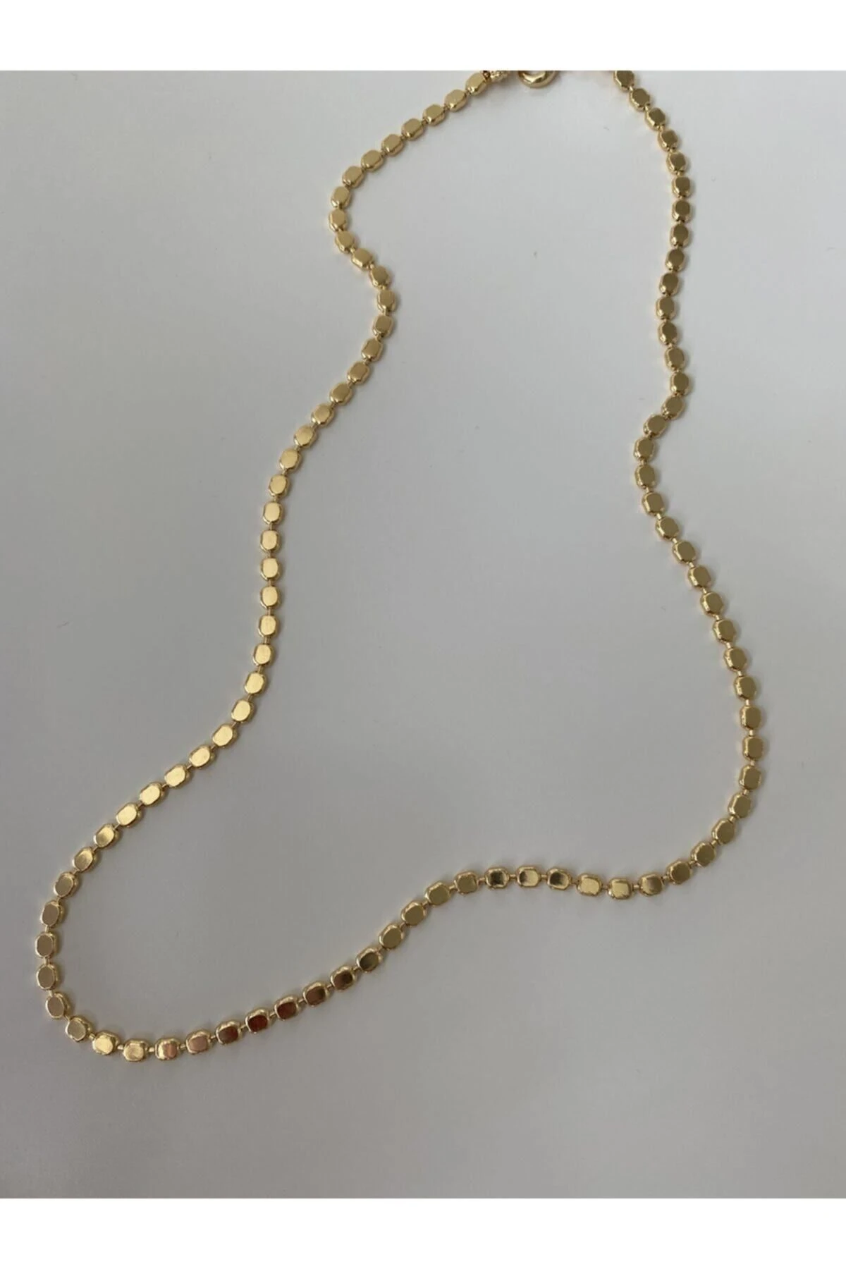 Altın Kaplama Top Zincir Kolye