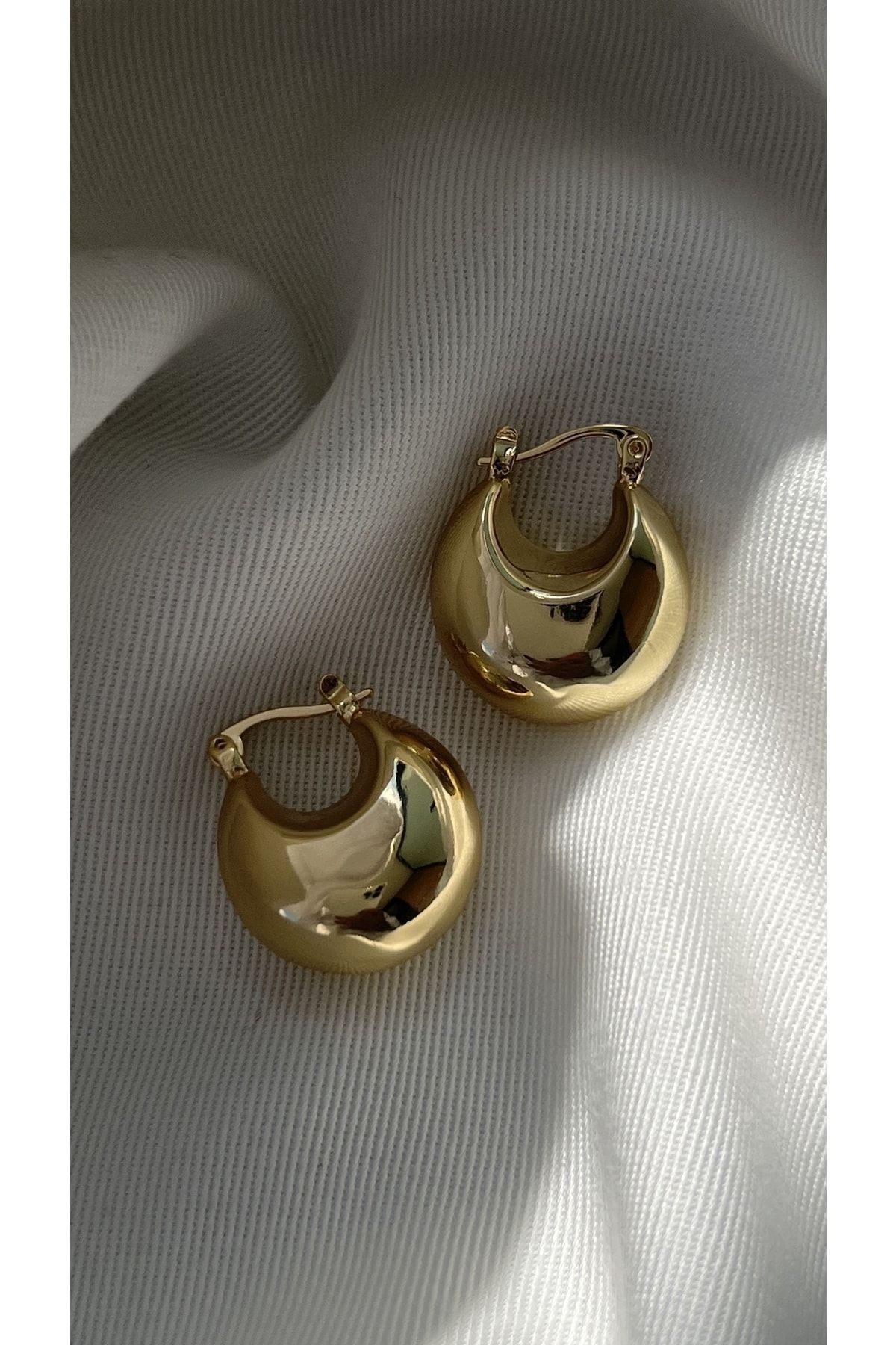 Çelik gold Sepet Küpe