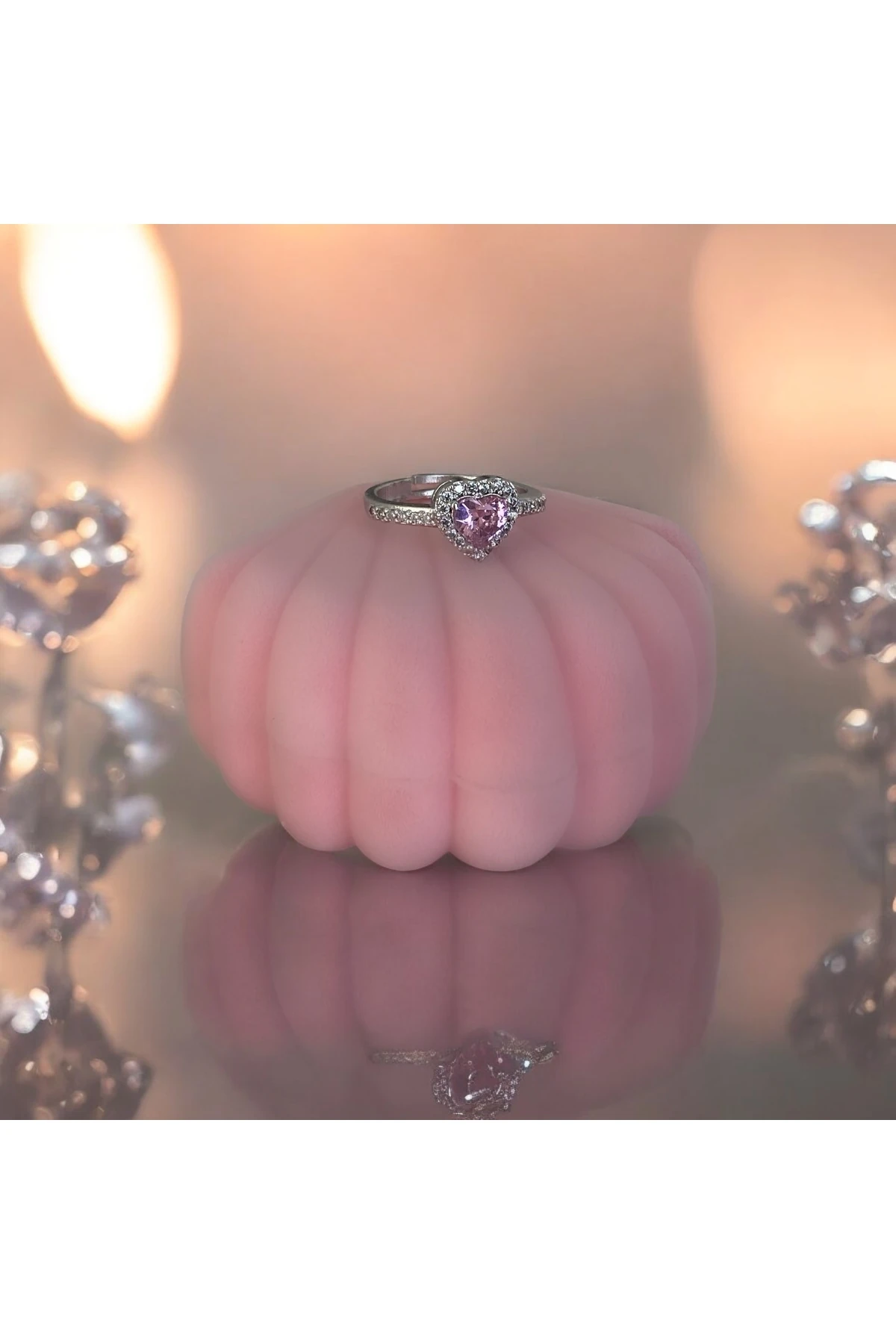 Pembe Taşlı Yüzük