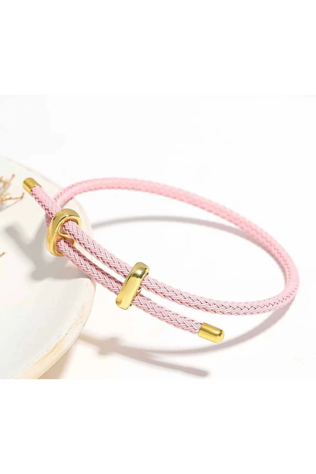 Çelik Ayarlanabilir İp Örgü Bileklik (Renk Varyasyonlu)