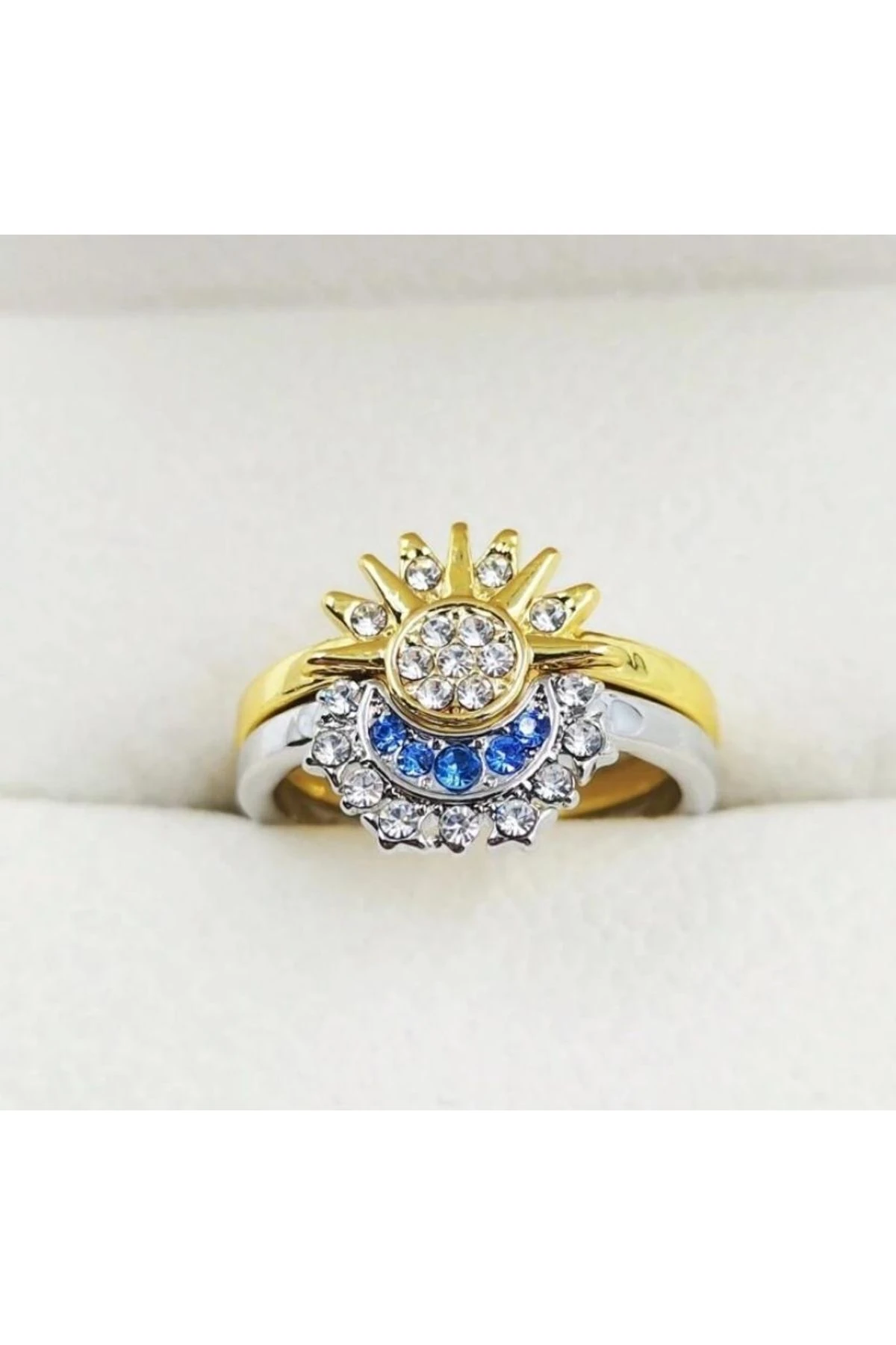 Çelik Güneş Ay Yüzük