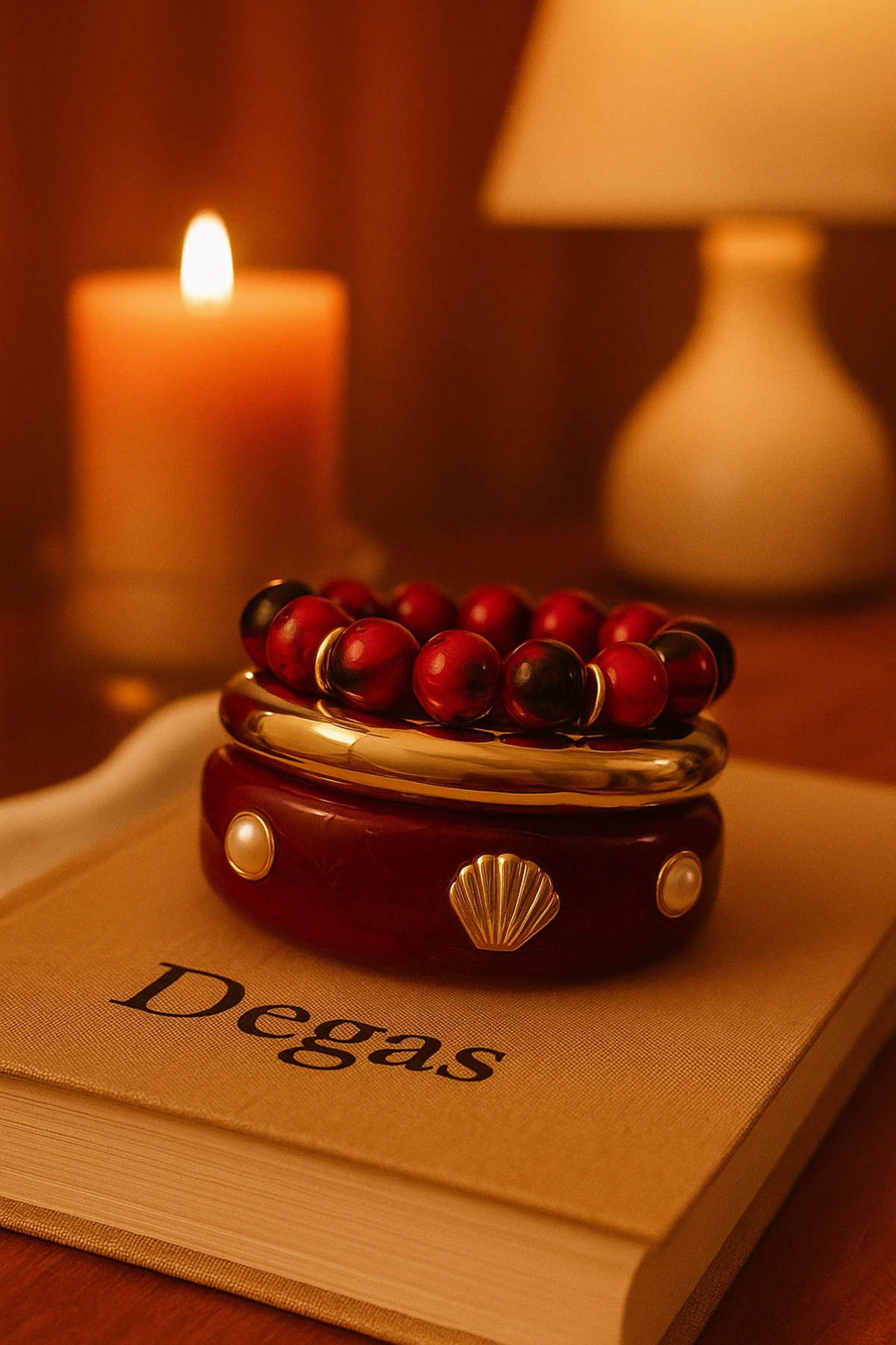 Bordo Kemik 3lü Bileklik Seti no:1