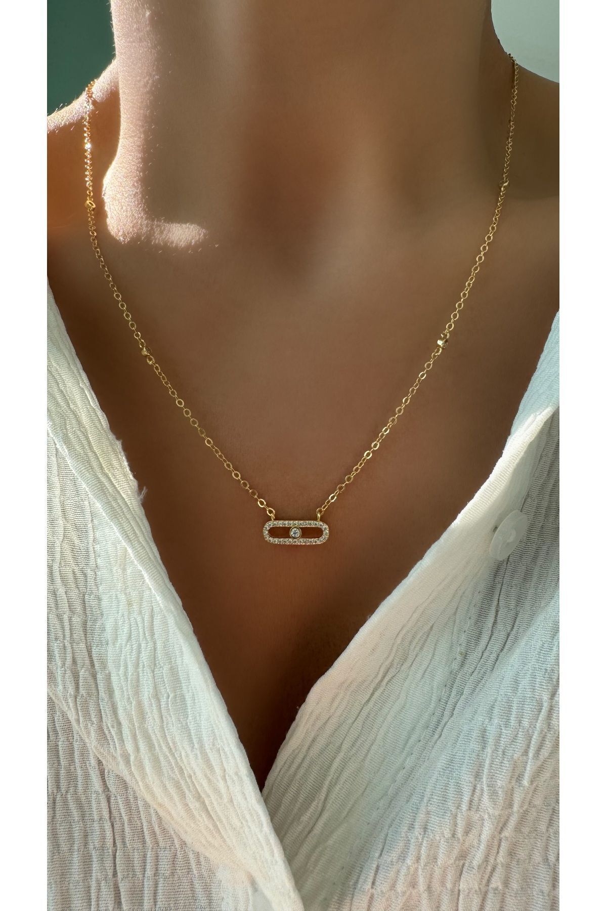 Çelik Gold Messika Kolye