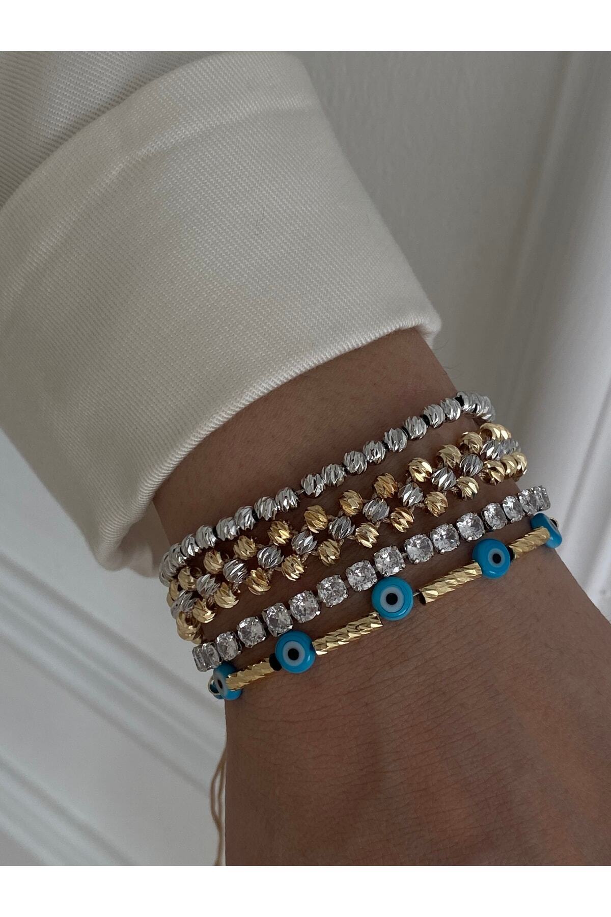 Asansörlü Çift Renk Dorika Bileklik