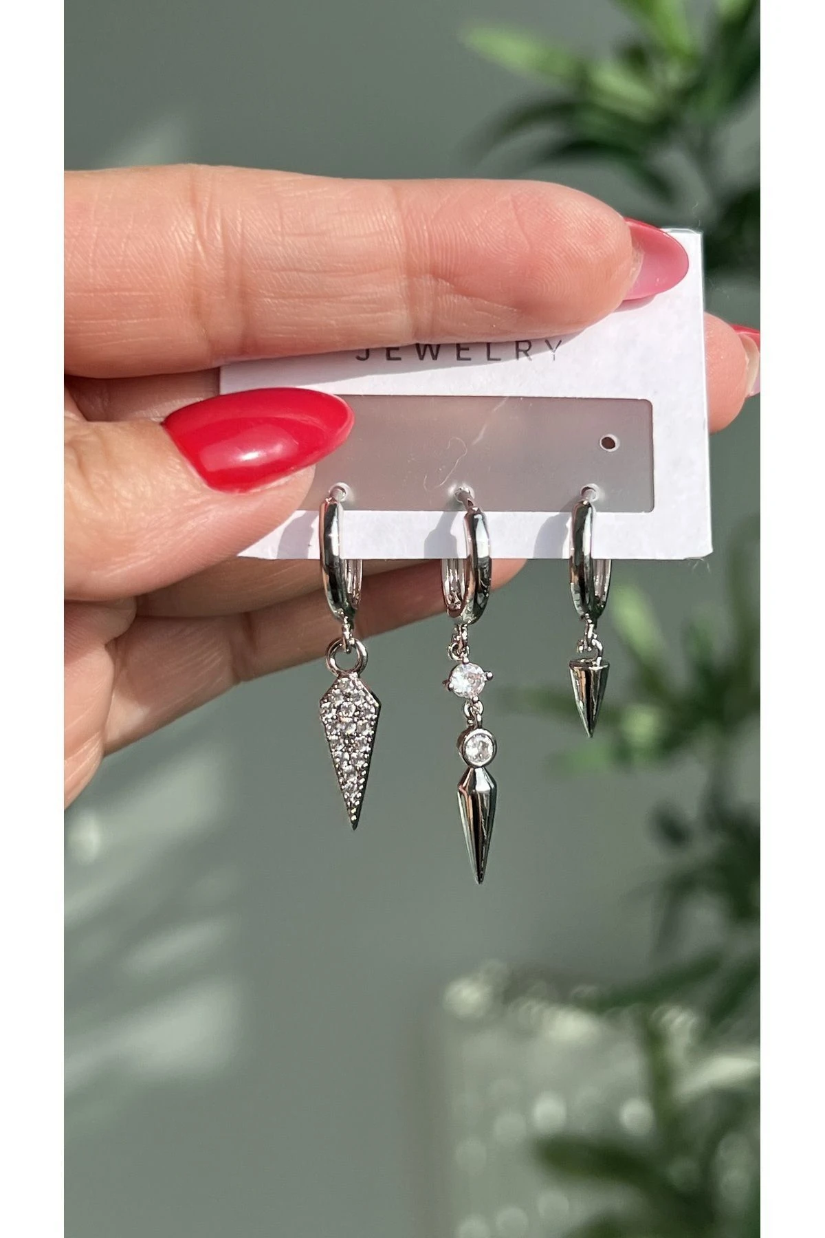 Çelik Silver Carmen Küpe Seti