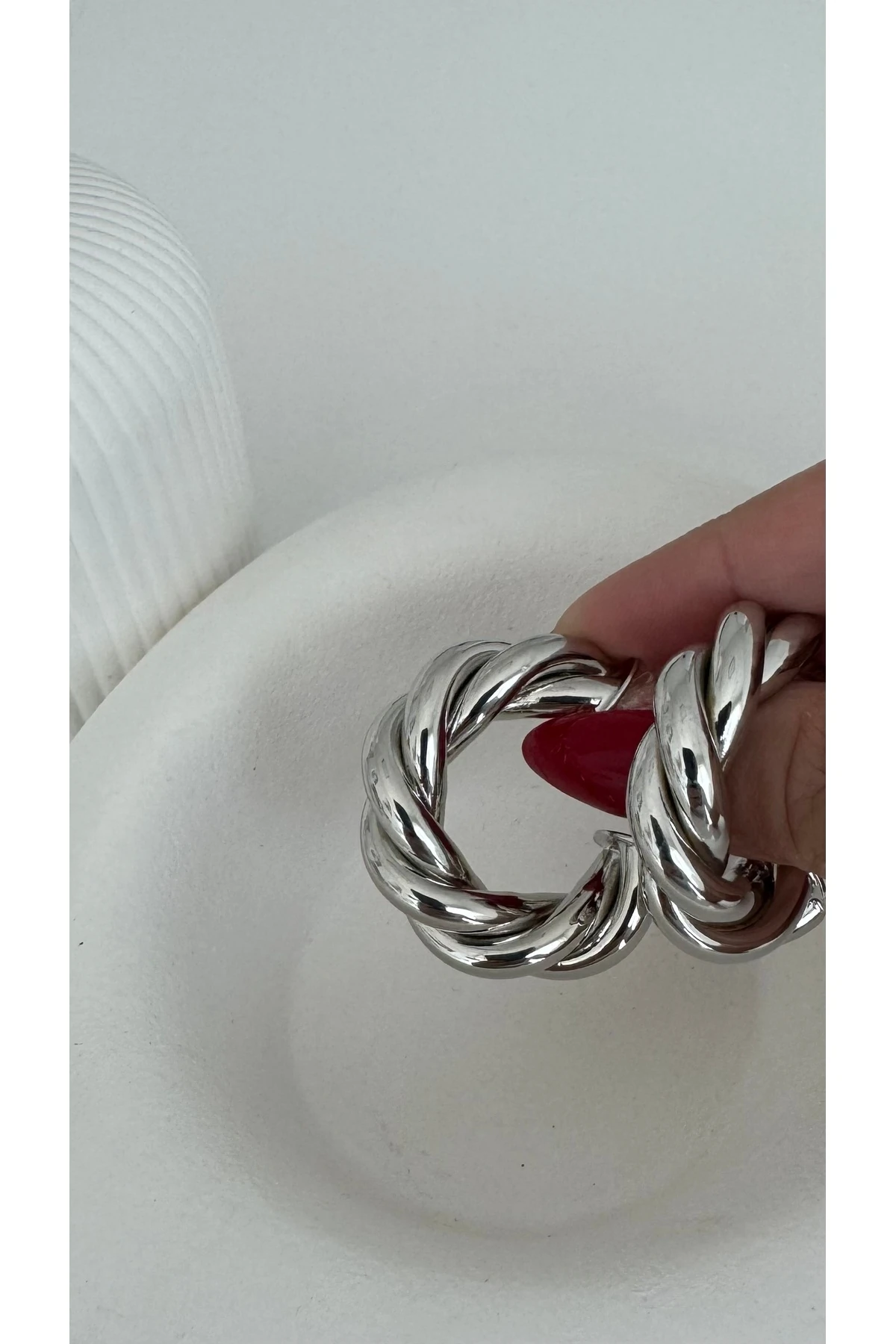 Çelik Büyük Burgu Küpe