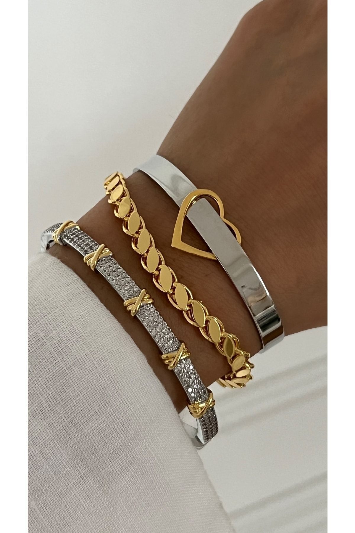 Çelik Arpa Zincir Bileklik