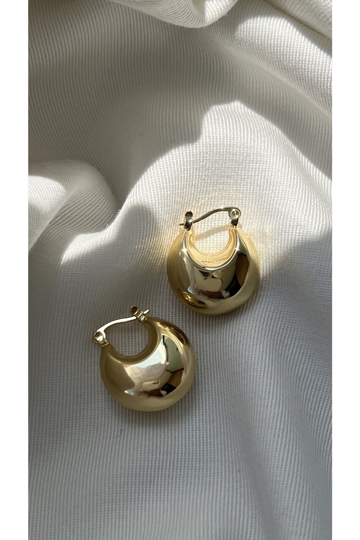 Çelik gold Sepet Küpe