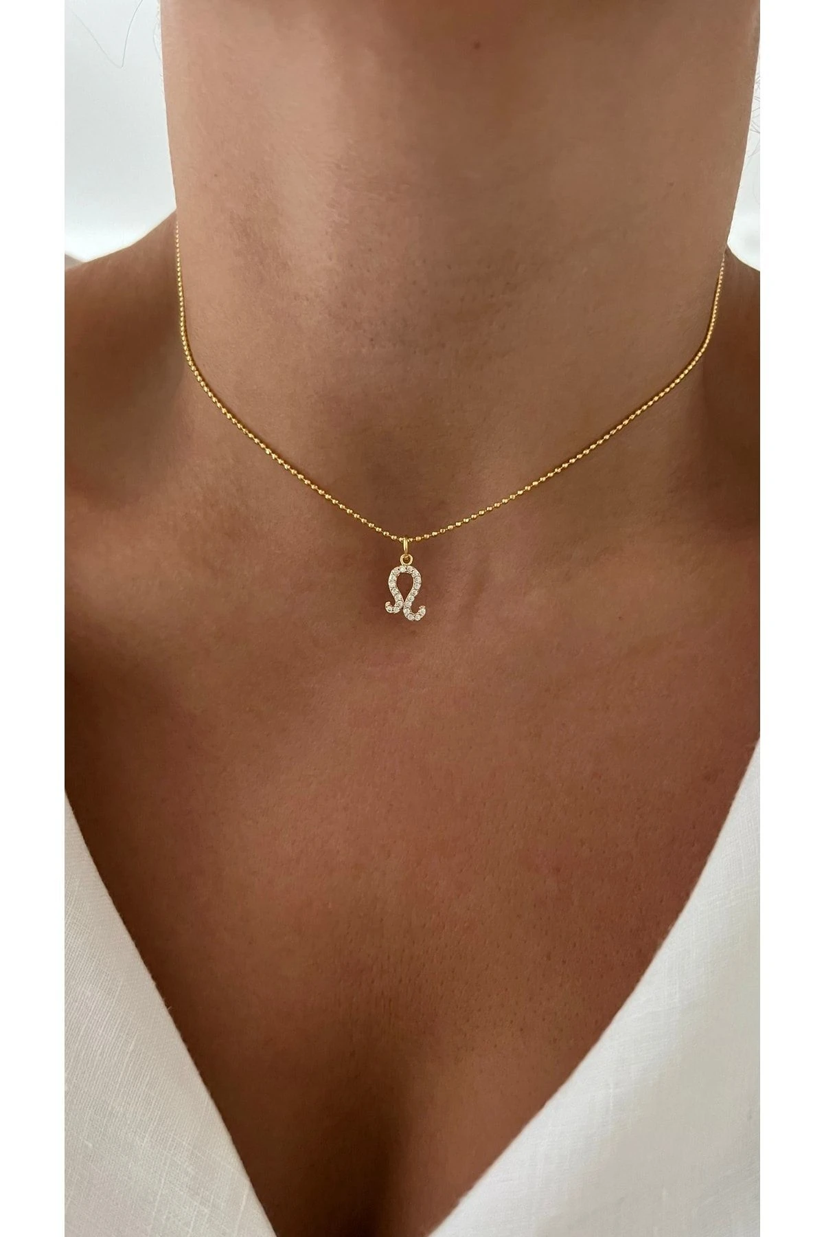 Altın Kaplama Aslan Burcu Sembol Kolye