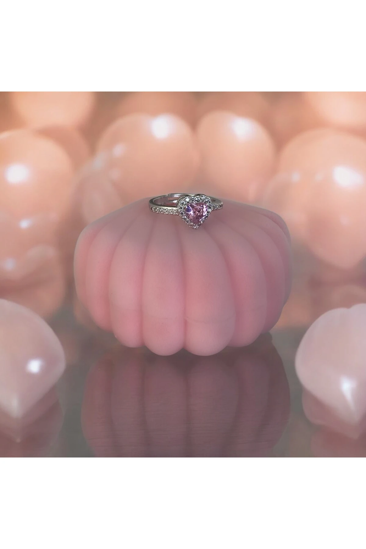 Pembe Taşlı Yüzük