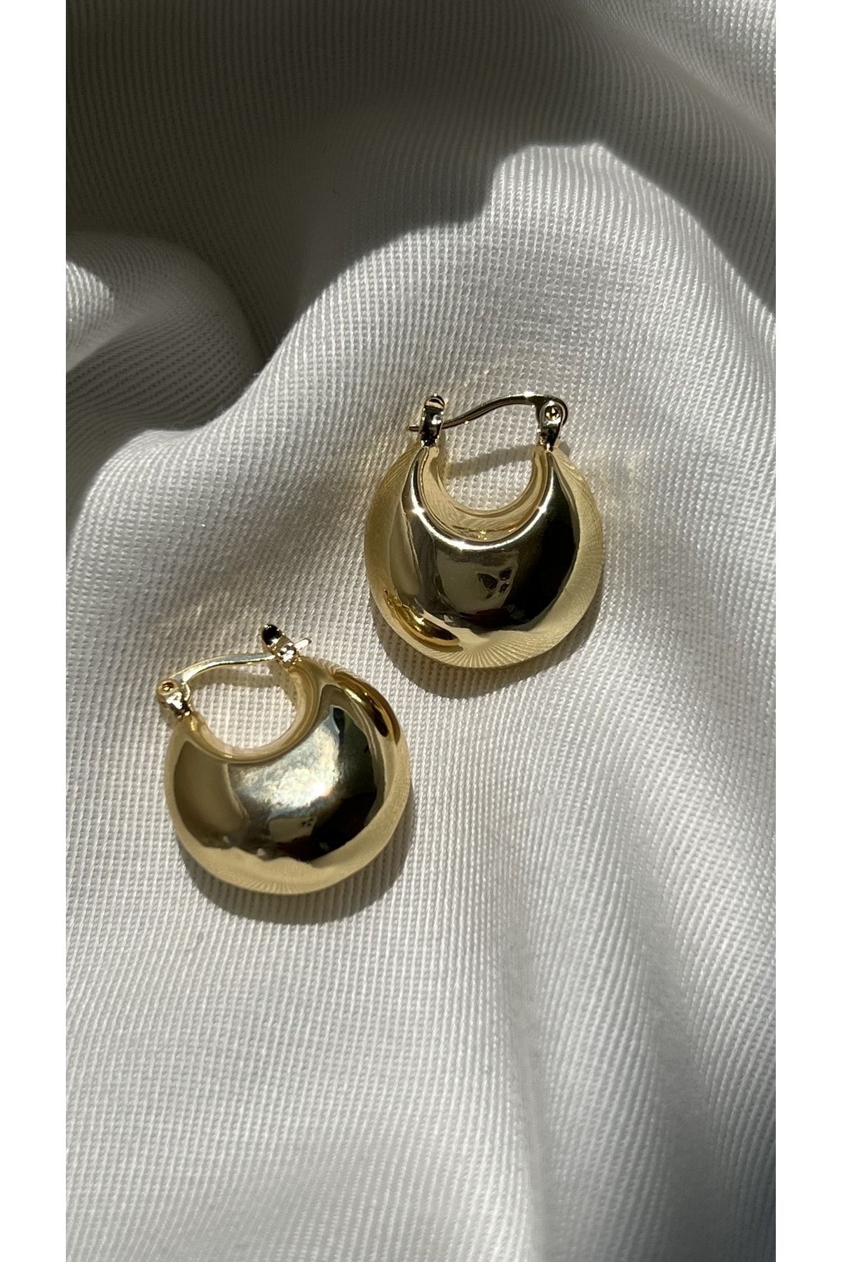 Çelik gold Sepet Küpe