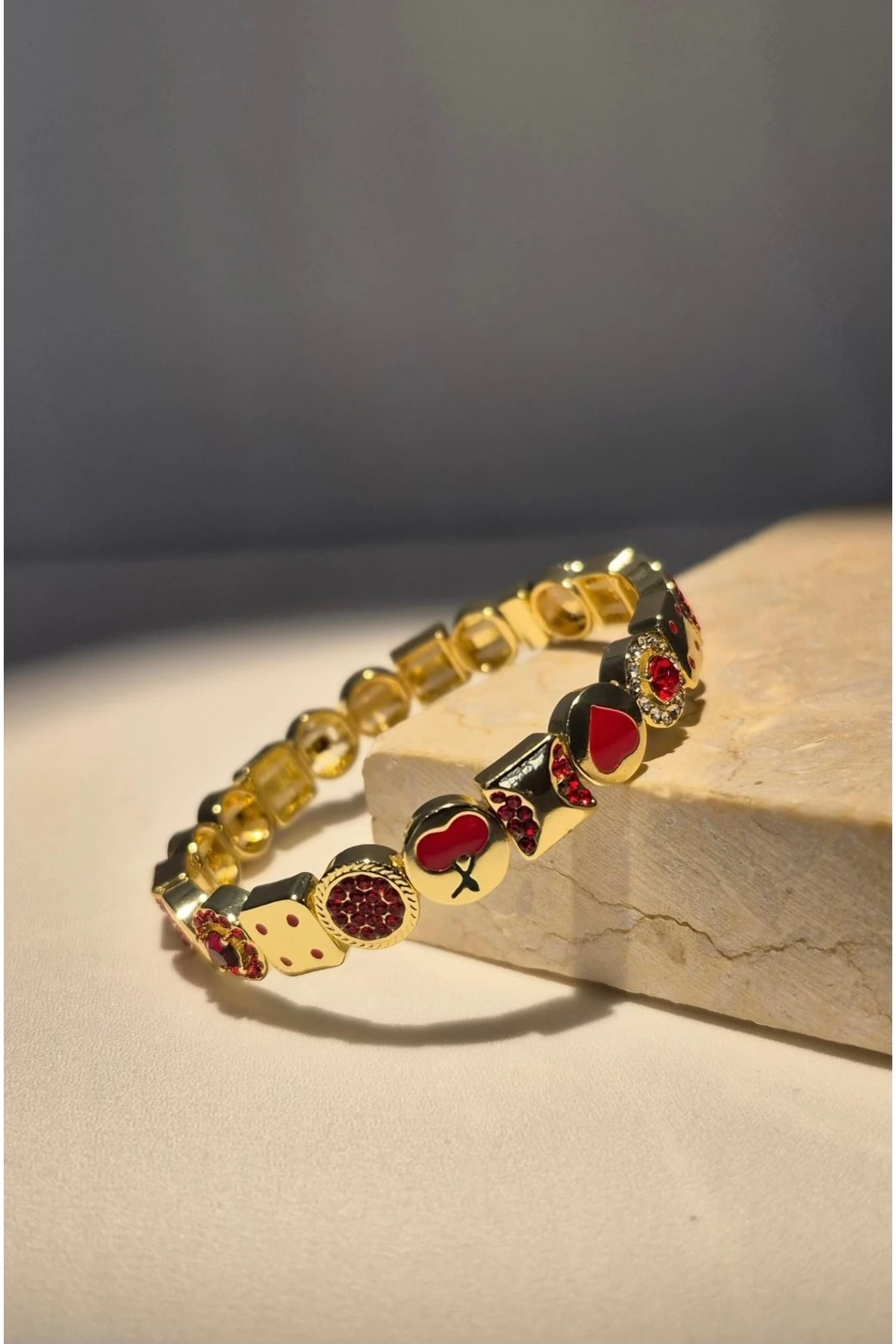 Lastikli Çelik Şans Bilekliği