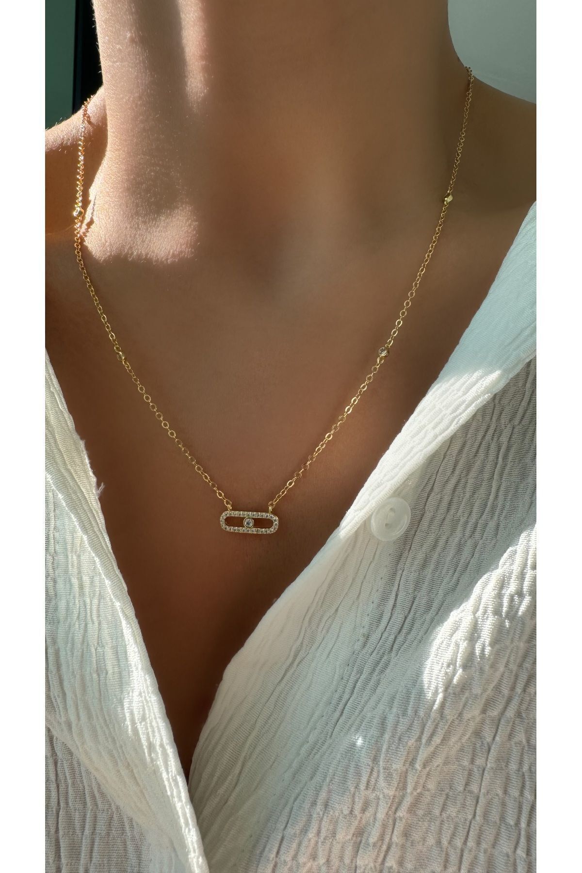 Çelik Gold Messika Kolye