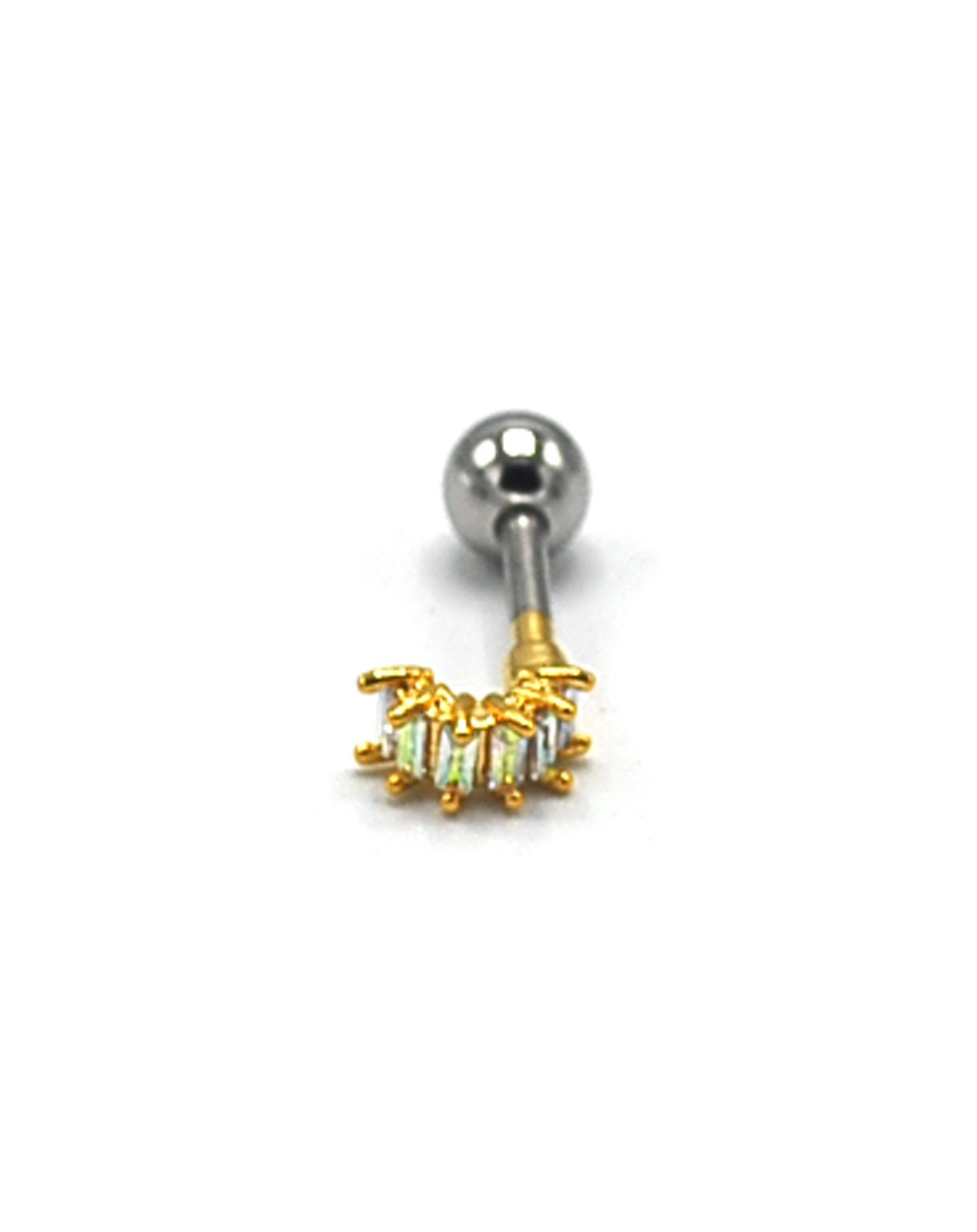 Zirkon Taşlı Gold Renk Piercing