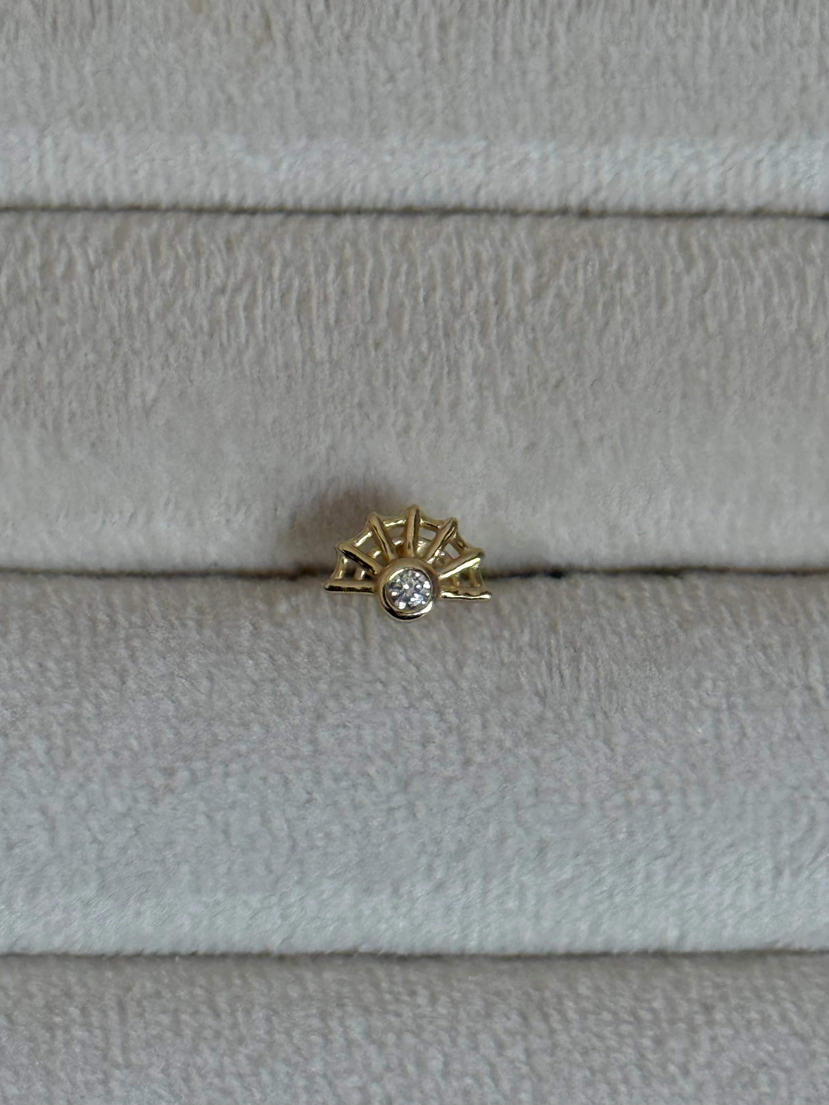 Gold Rengi Ağ Model 925 Ayar Gümüş Piercing