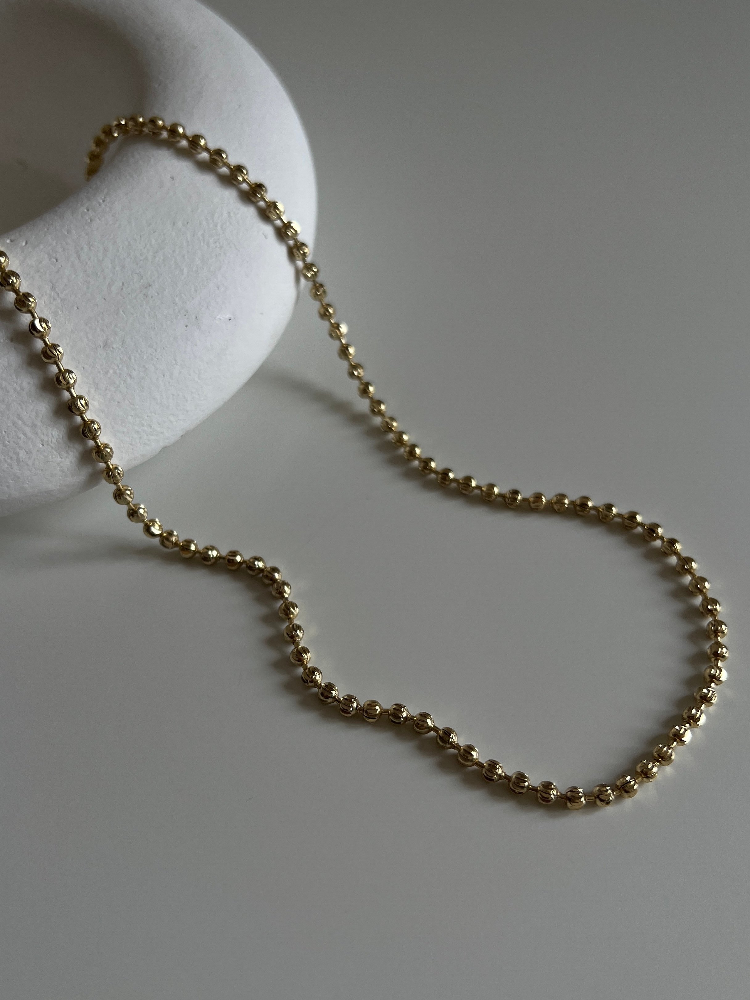 Gold Rengi Top Top Xupıng Kadın Kolye