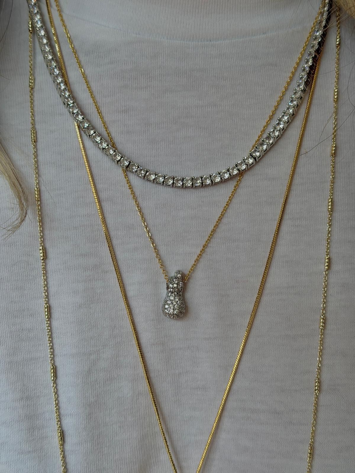 Gold Rengi Uzun Kadın Kolye