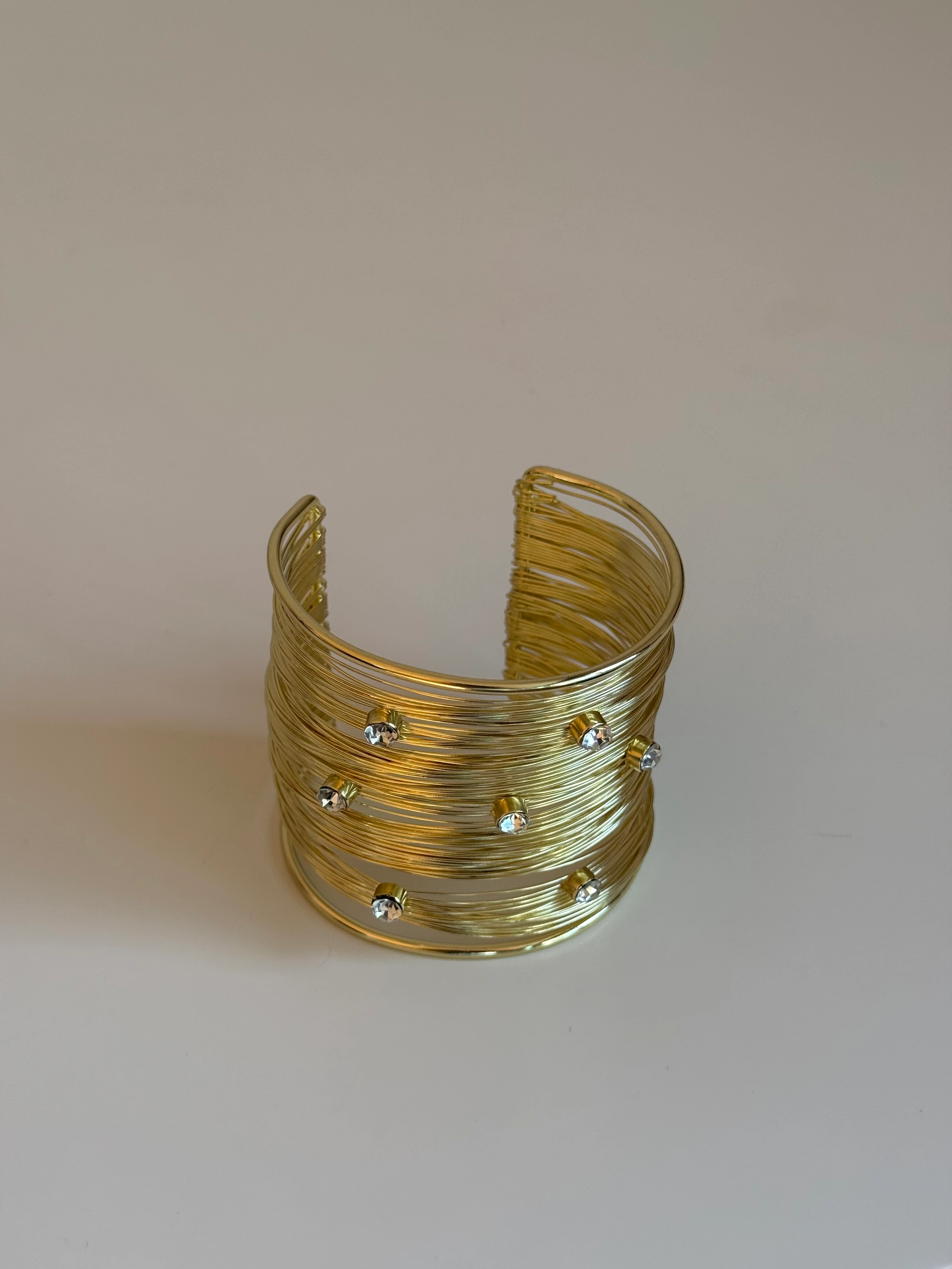 Taşlı Silindir Kadın Kelepçe Bileklik