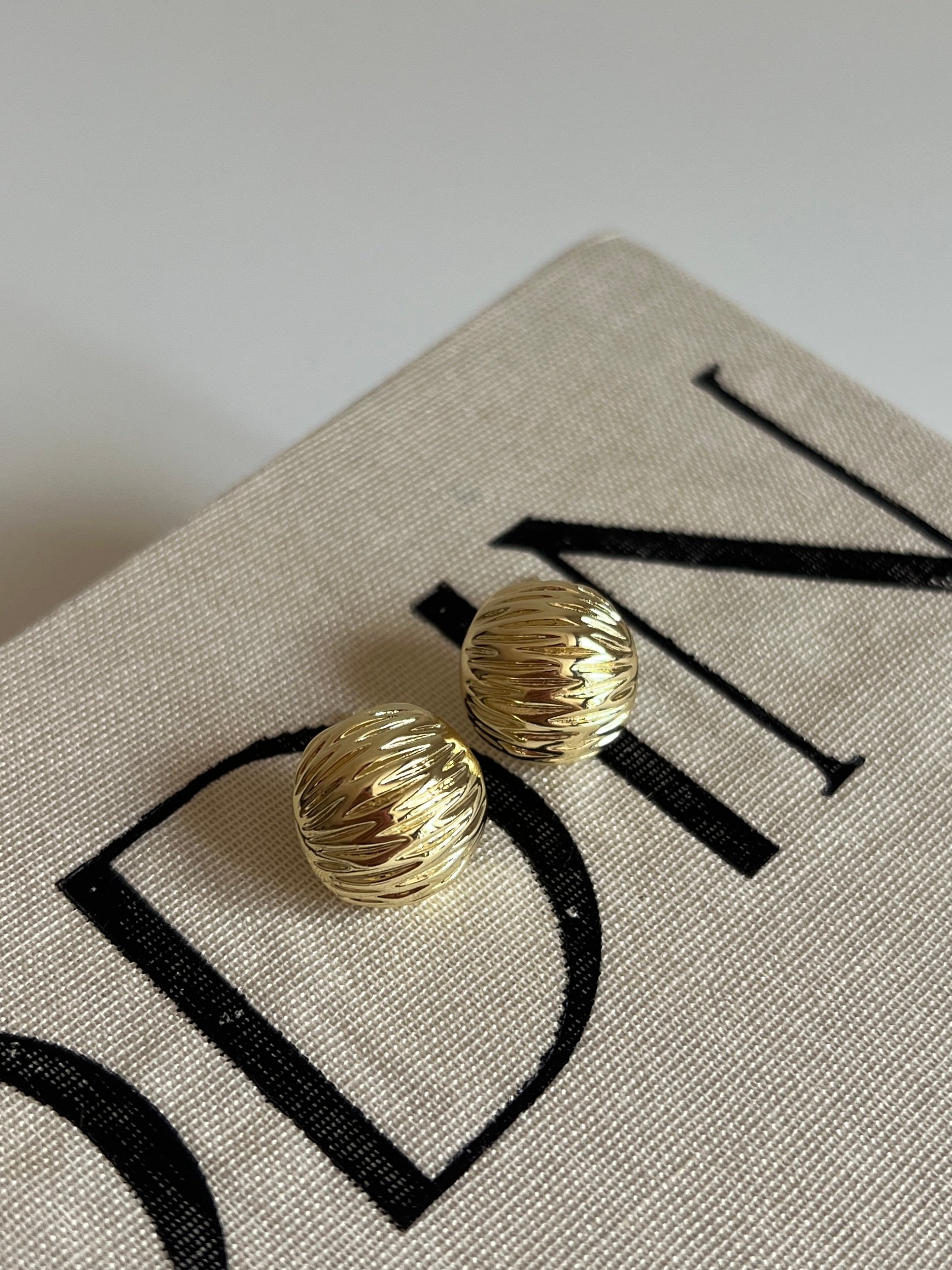 Gold Rengi Yuvarlak Model Kadın Küpe