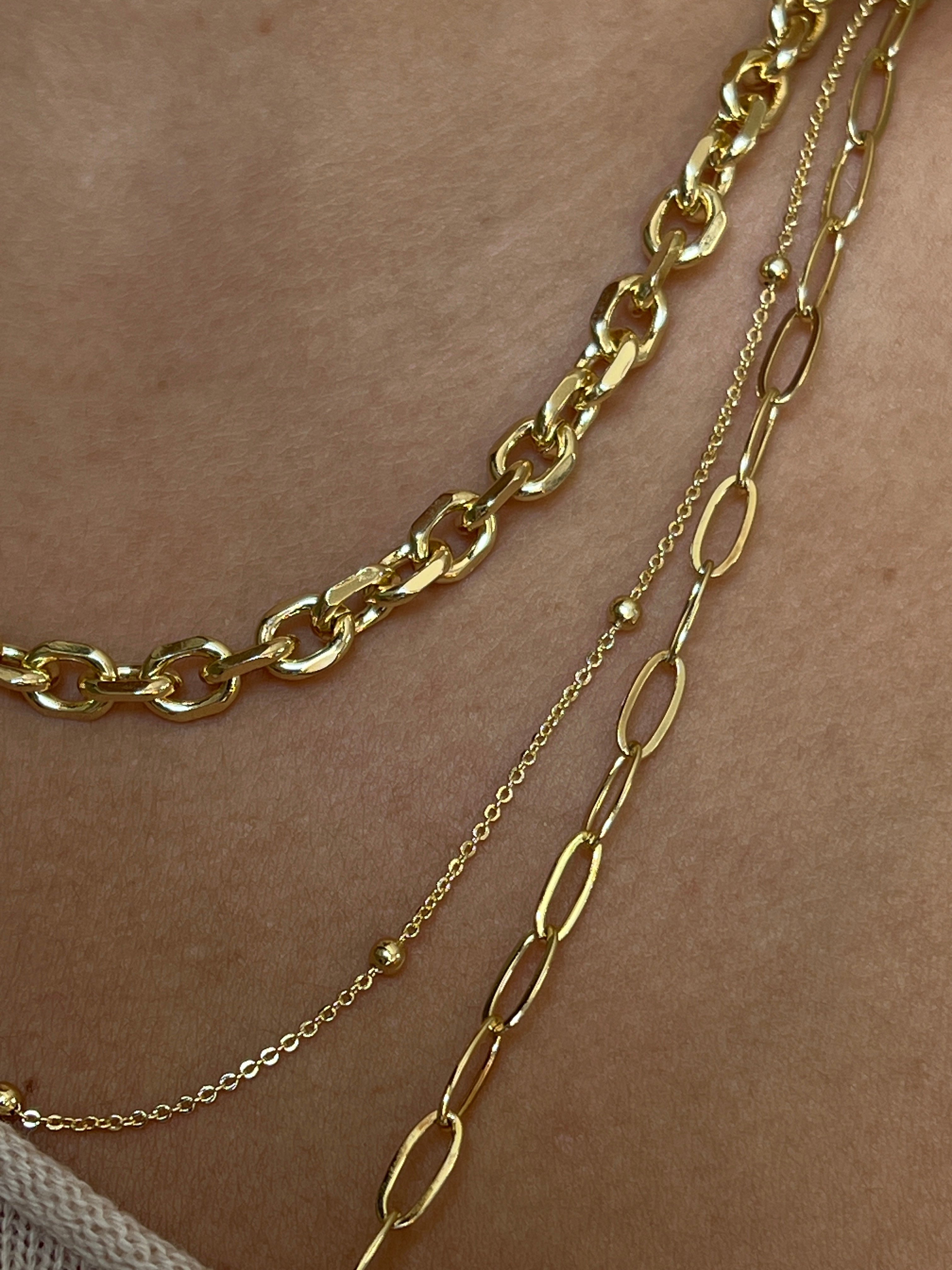Gold Rengi Zincir Model Kadın Kolye