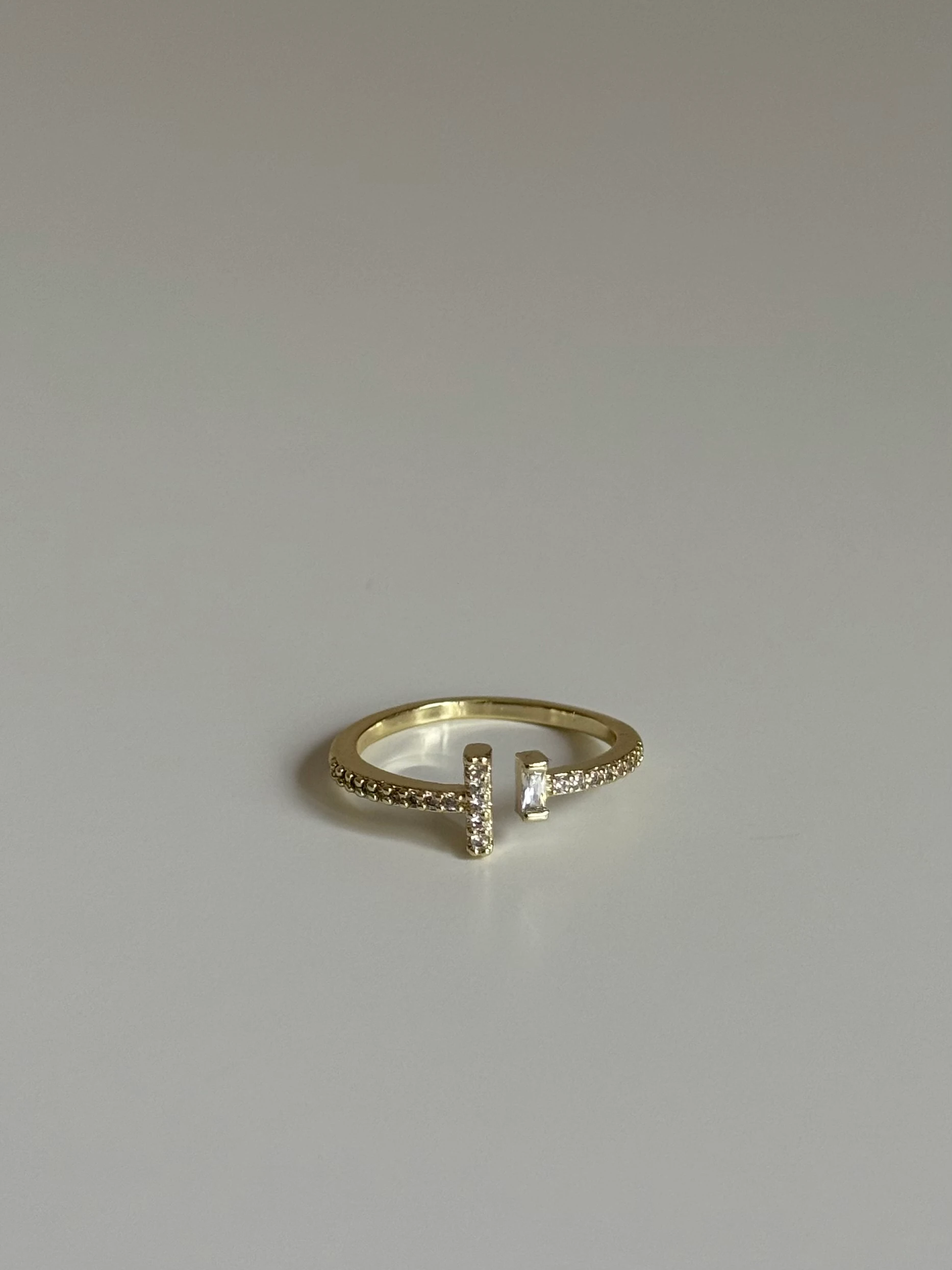 Zirkon Taşlı İkili T Model Kadın Yüzük