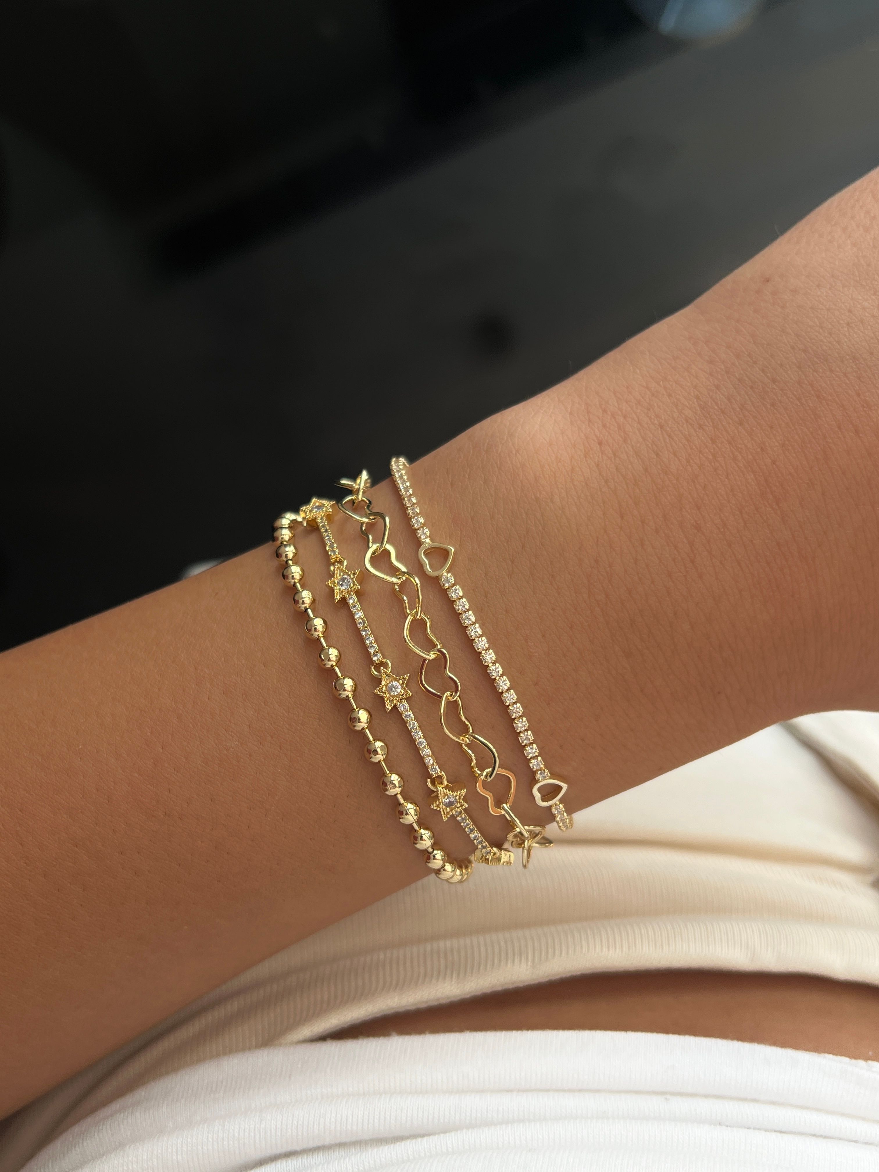 Gold Rengi Top Top Kadin Bileklik