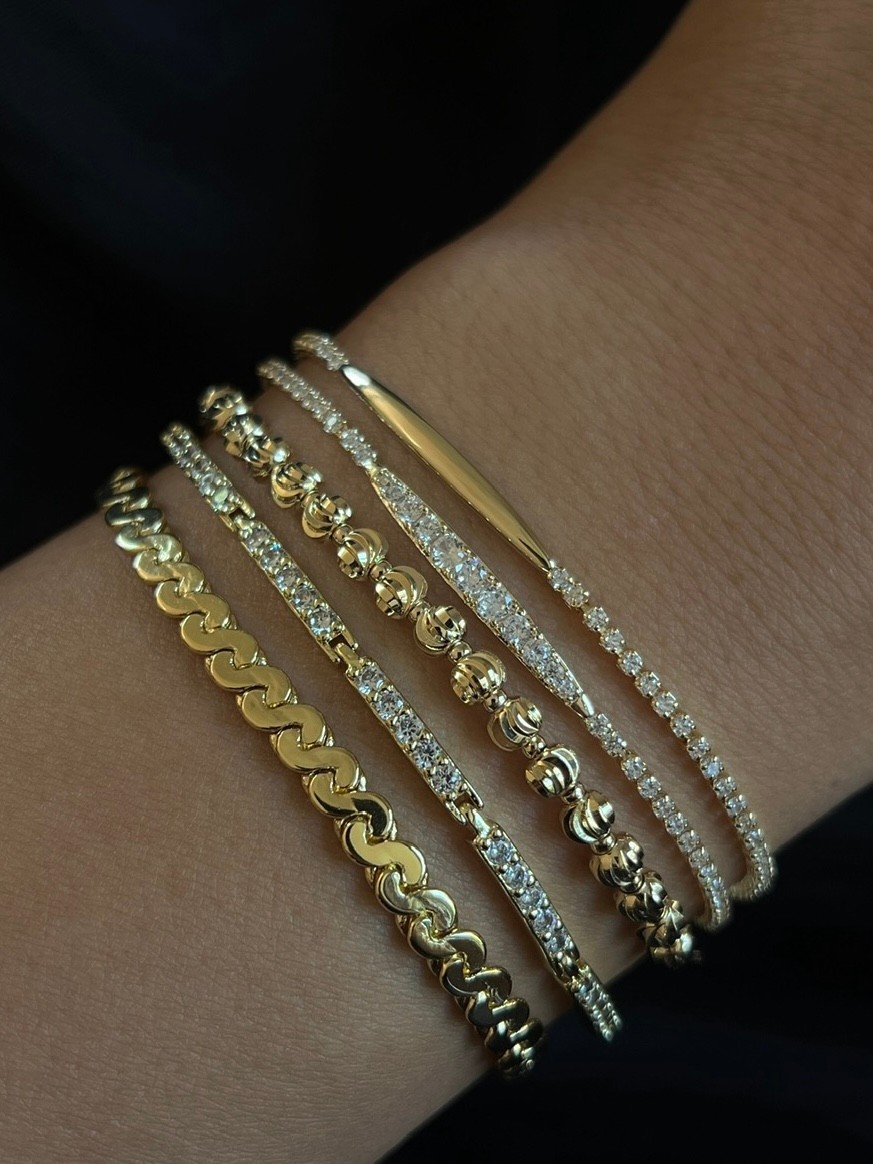 Gold Rengi Dorika Model Kadın Bileklik