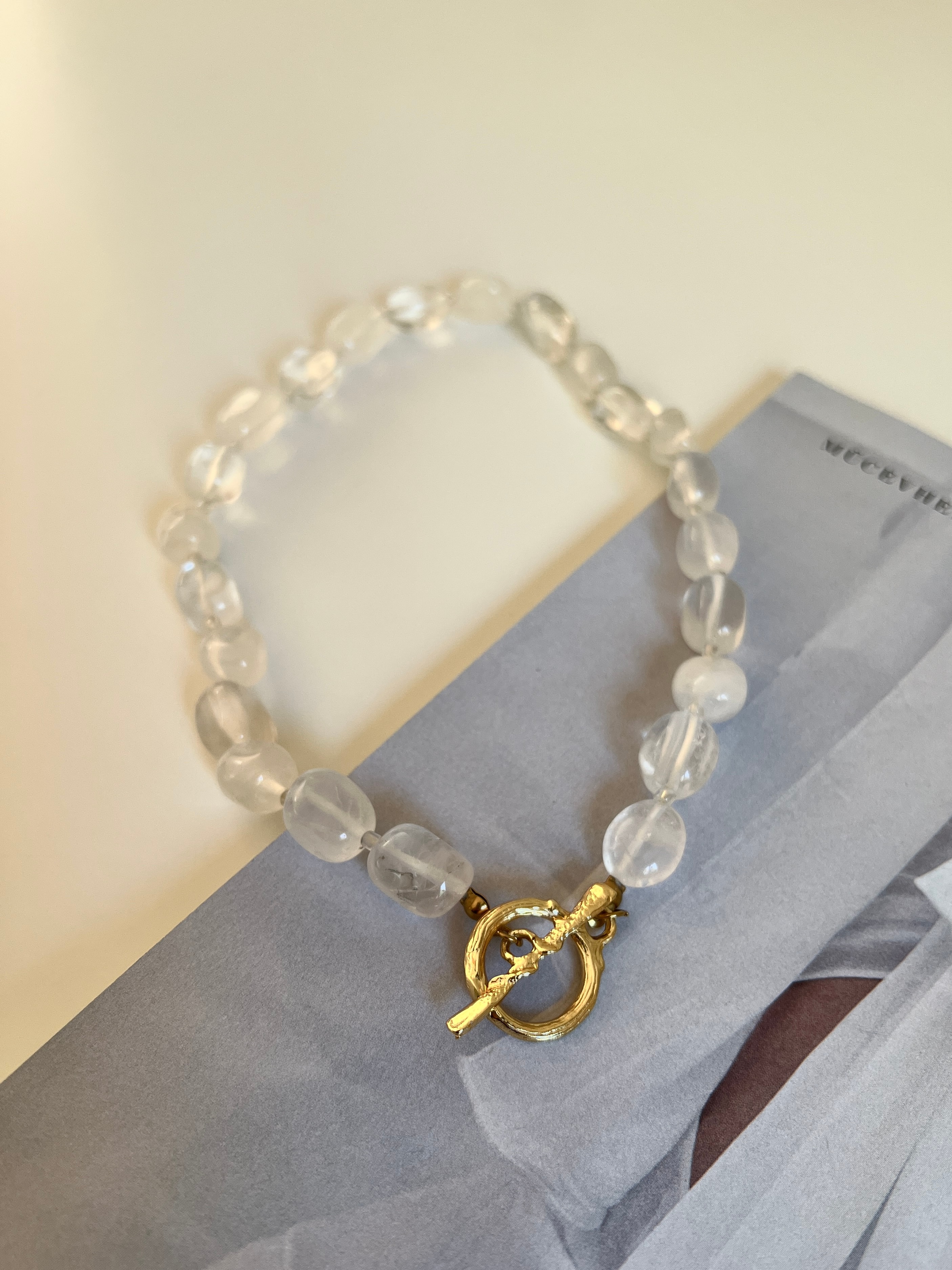 Arche Collection Kristal Kuvars Taşlı (SERIS) Kadın Kolye