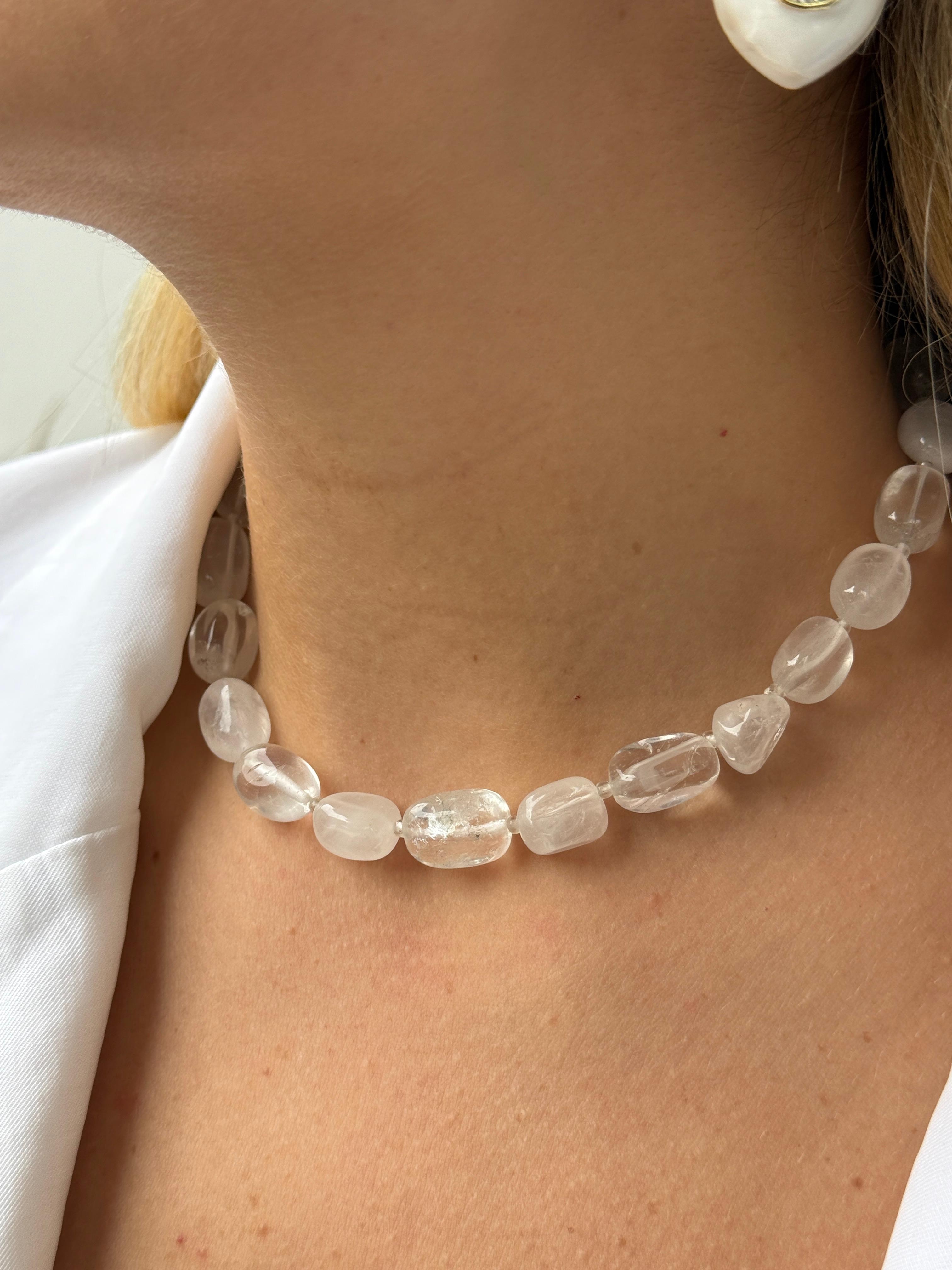 Arche Collection Kristal Kuvars Taşlı (SERIS) Kadın Kolye