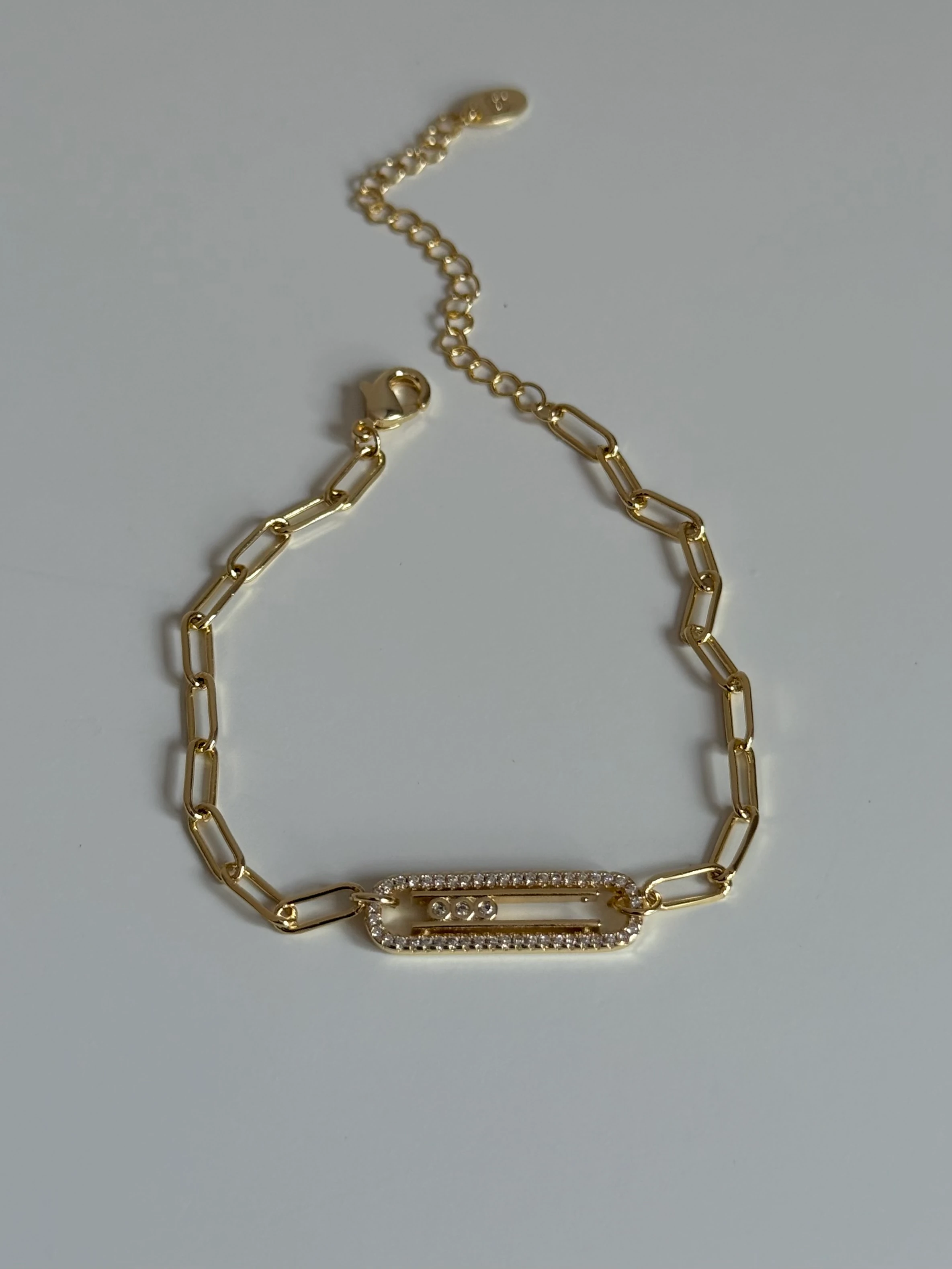 Gold Rengi Messi Model Zincir Kadın Bileklik