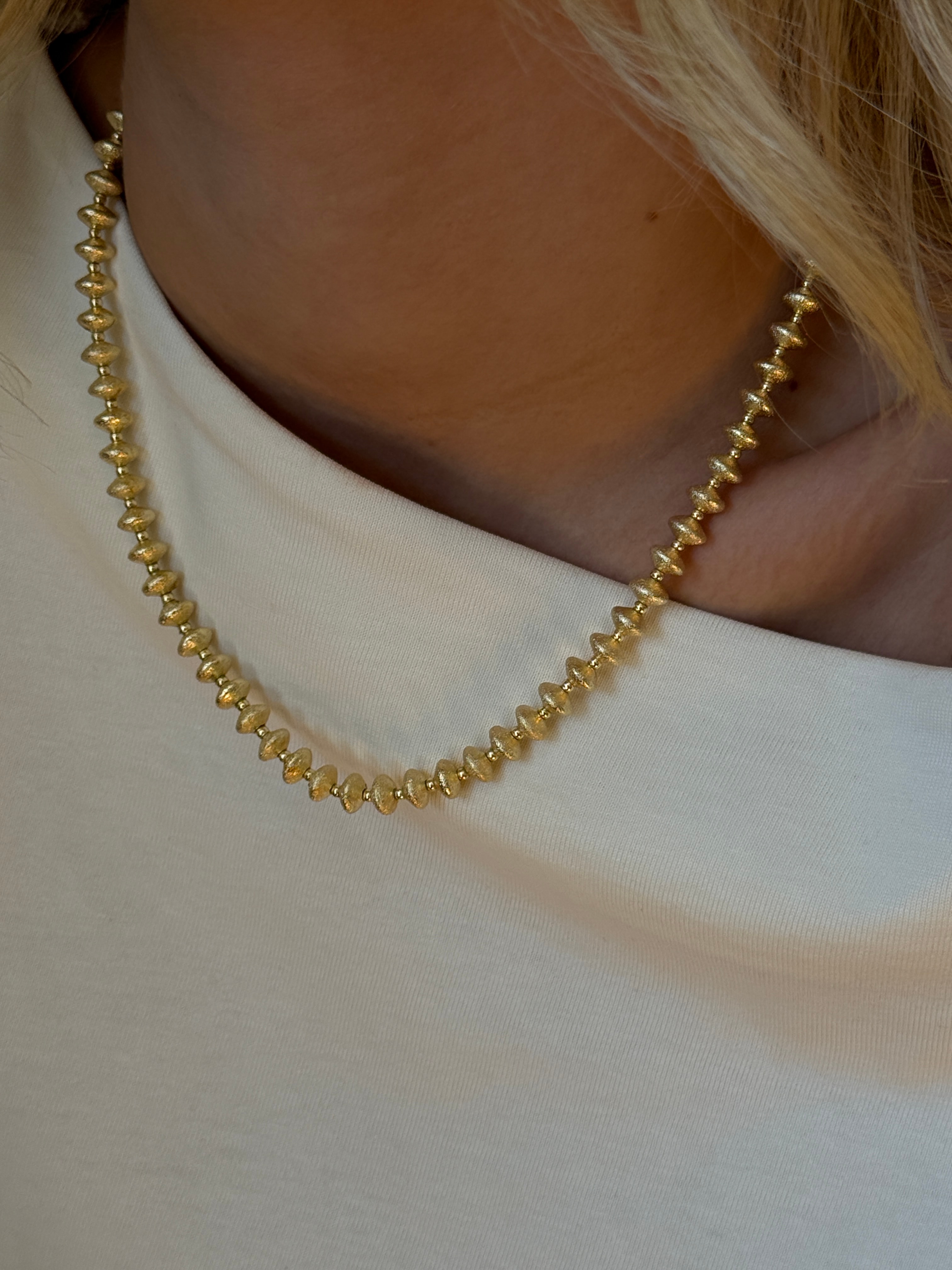 Gold  Rengi Top Top Model Kadın Kolye