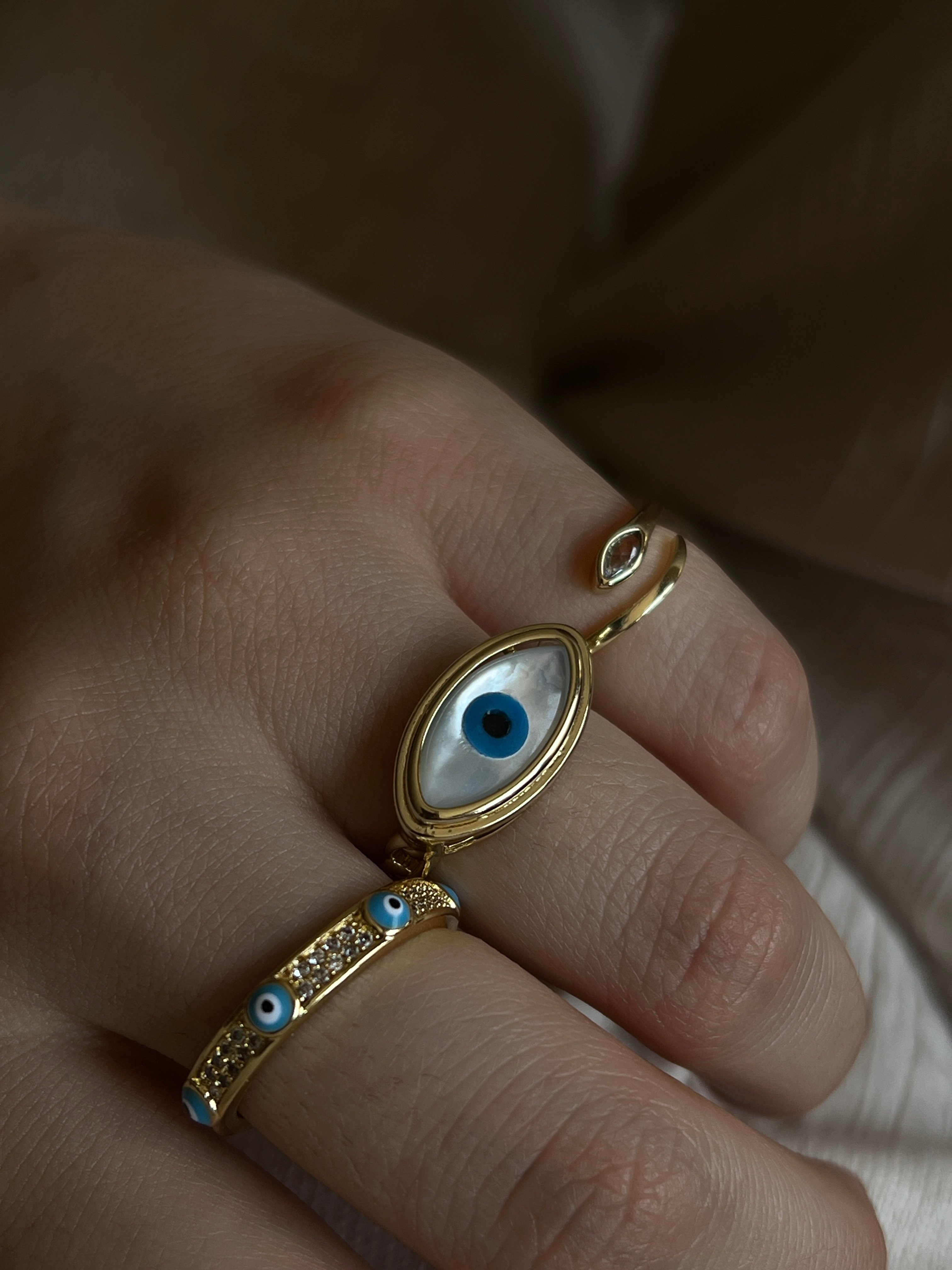 Gold Rengi Göz Model Kadın Yüzük