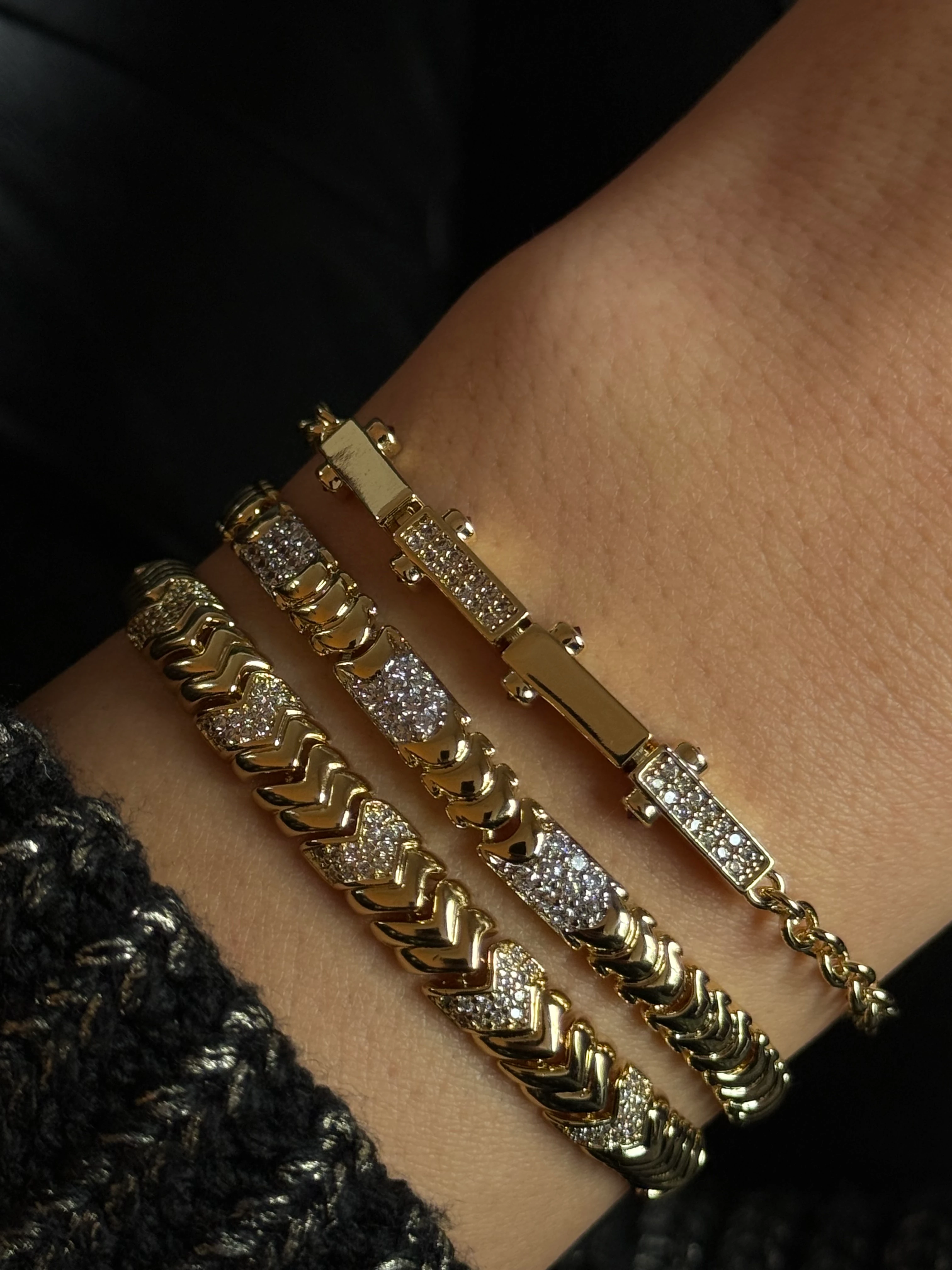 Mix Renk Zirkon Taş Detaylı Xupıng Kadın Bileklik