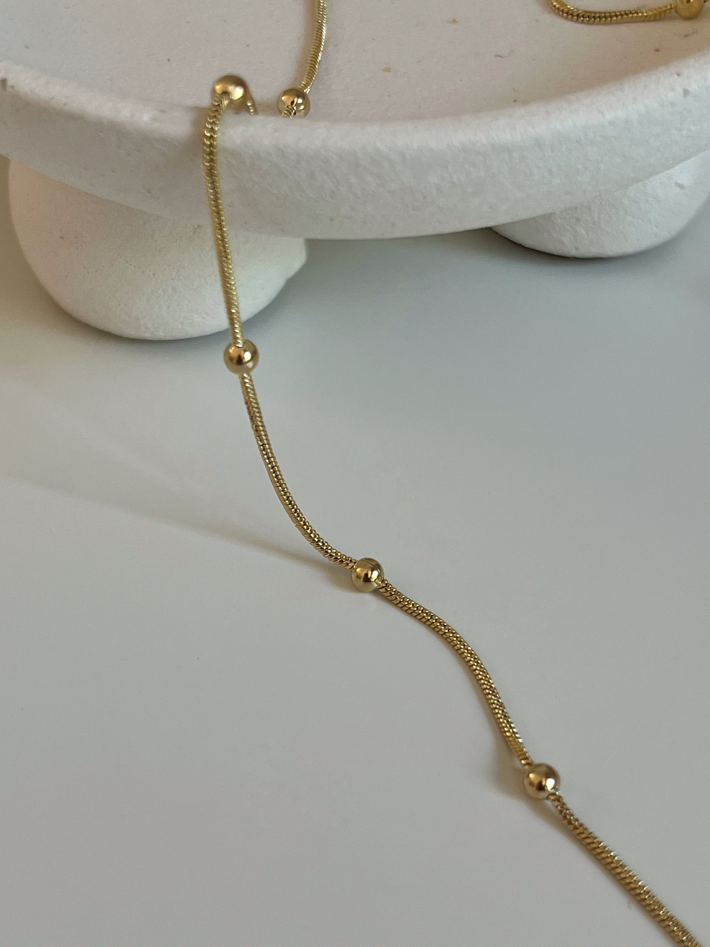 Gold Rengi Top Top Model Xupıng Kadın Kolye