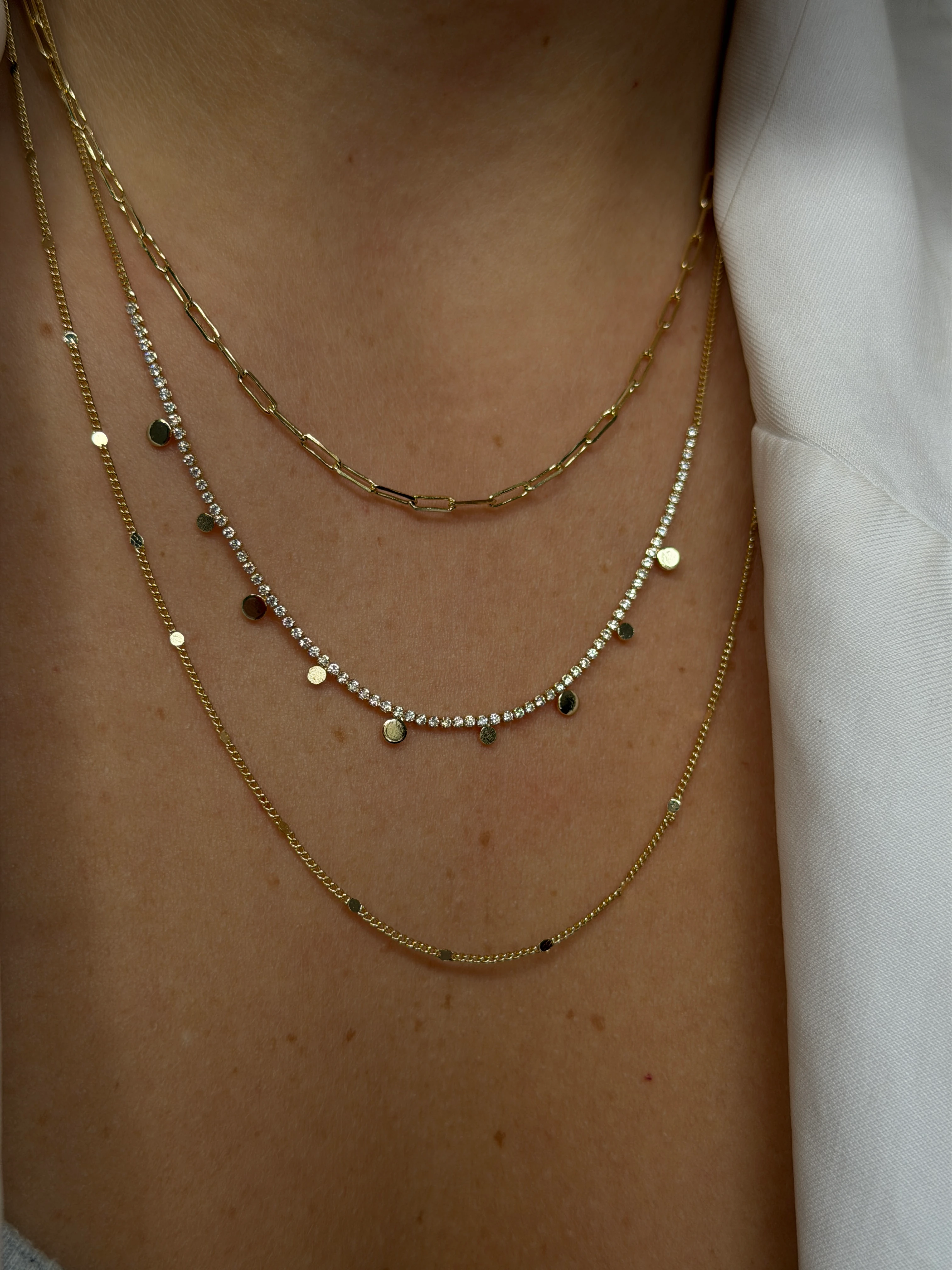 Üç Sıra Zincir Kadın Kolye