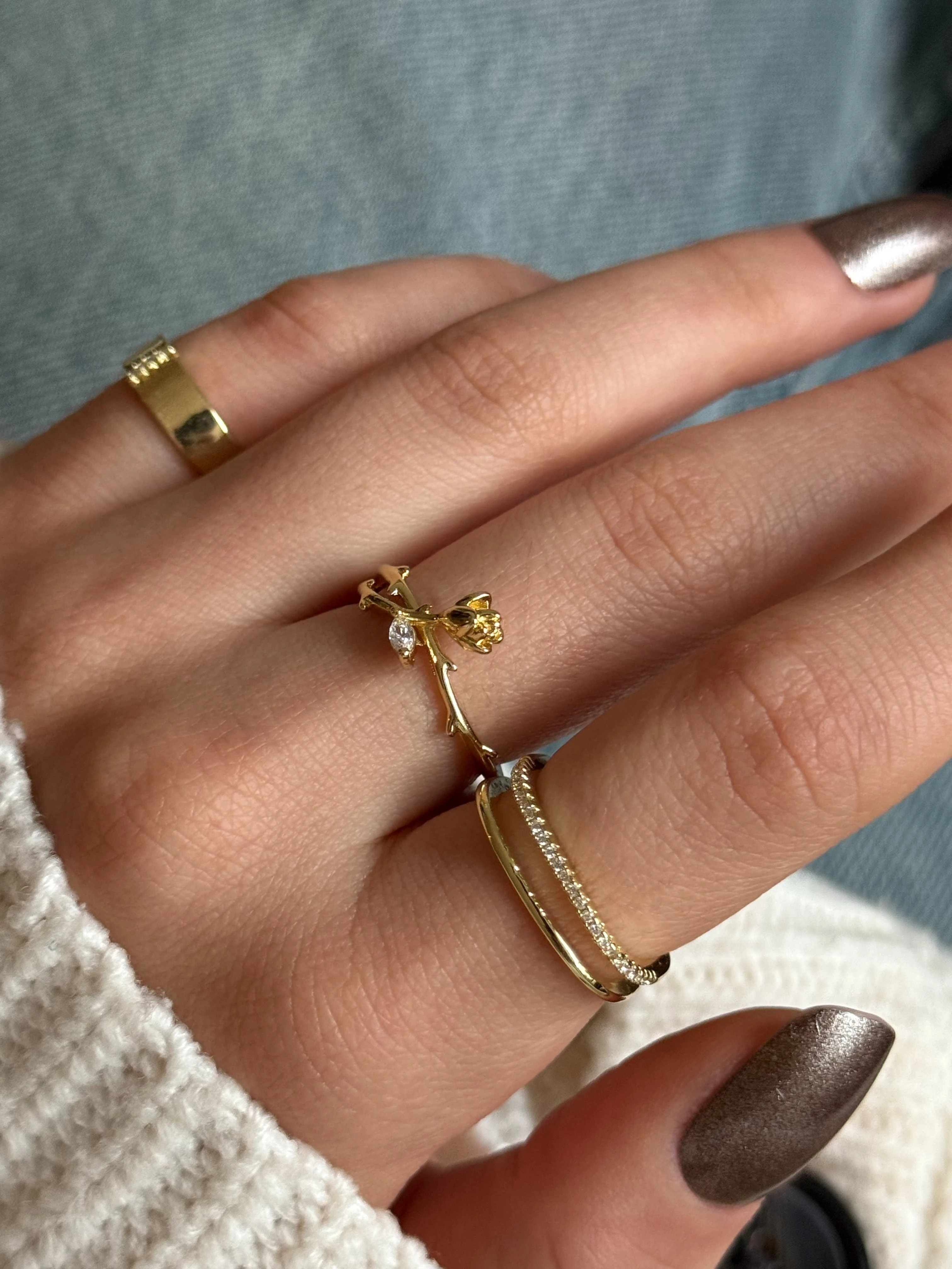 Çİçek Model Kadın Yüzük